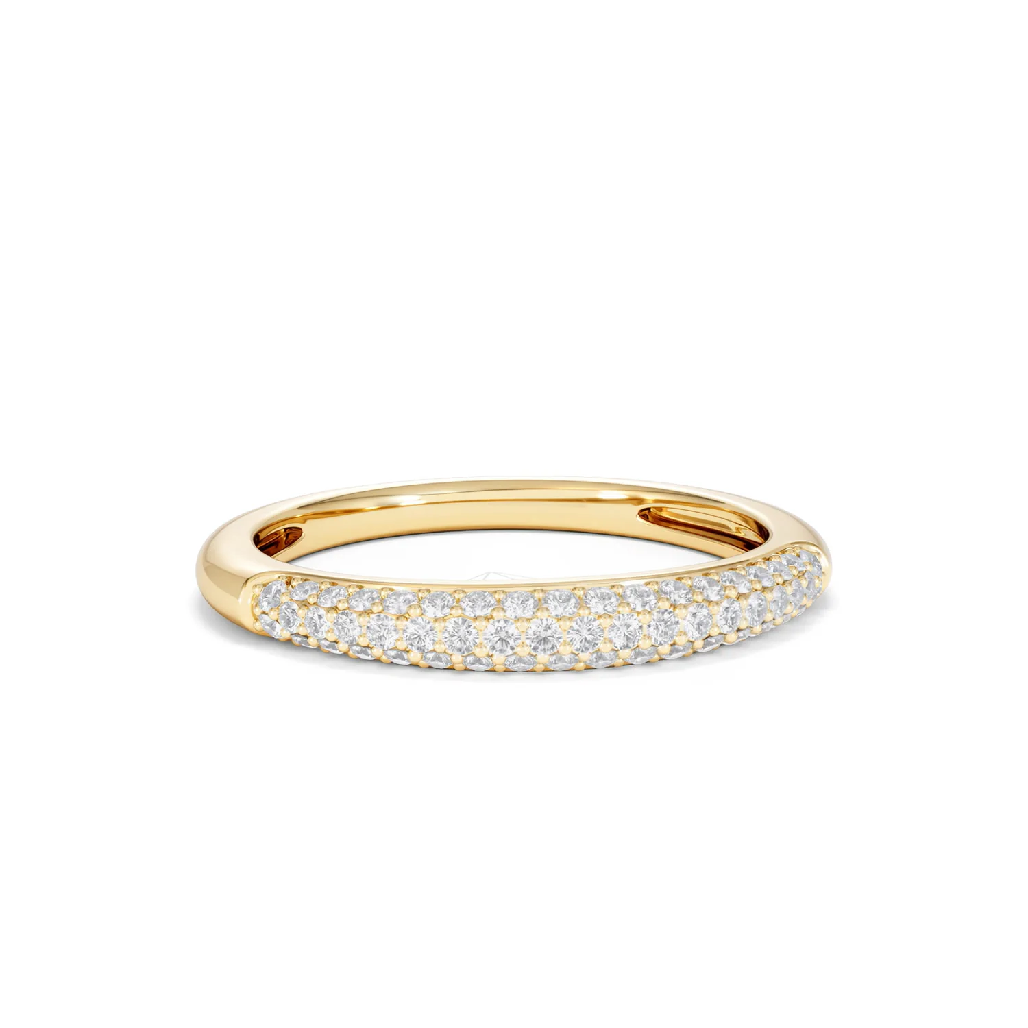 Lab Diamond Micro Pave Half Eternity Ring 0.30ct in 18k Gold Vermeil - Image 13