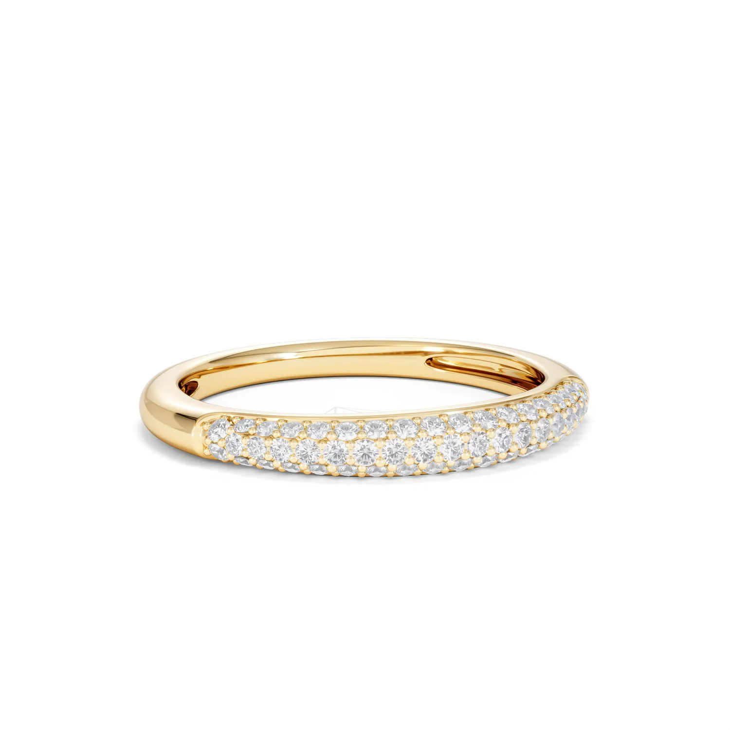 Lab Diamond Micro Pave Half Eternity Ring 0.30ct in 18k Gold Vermeil - Image 15
