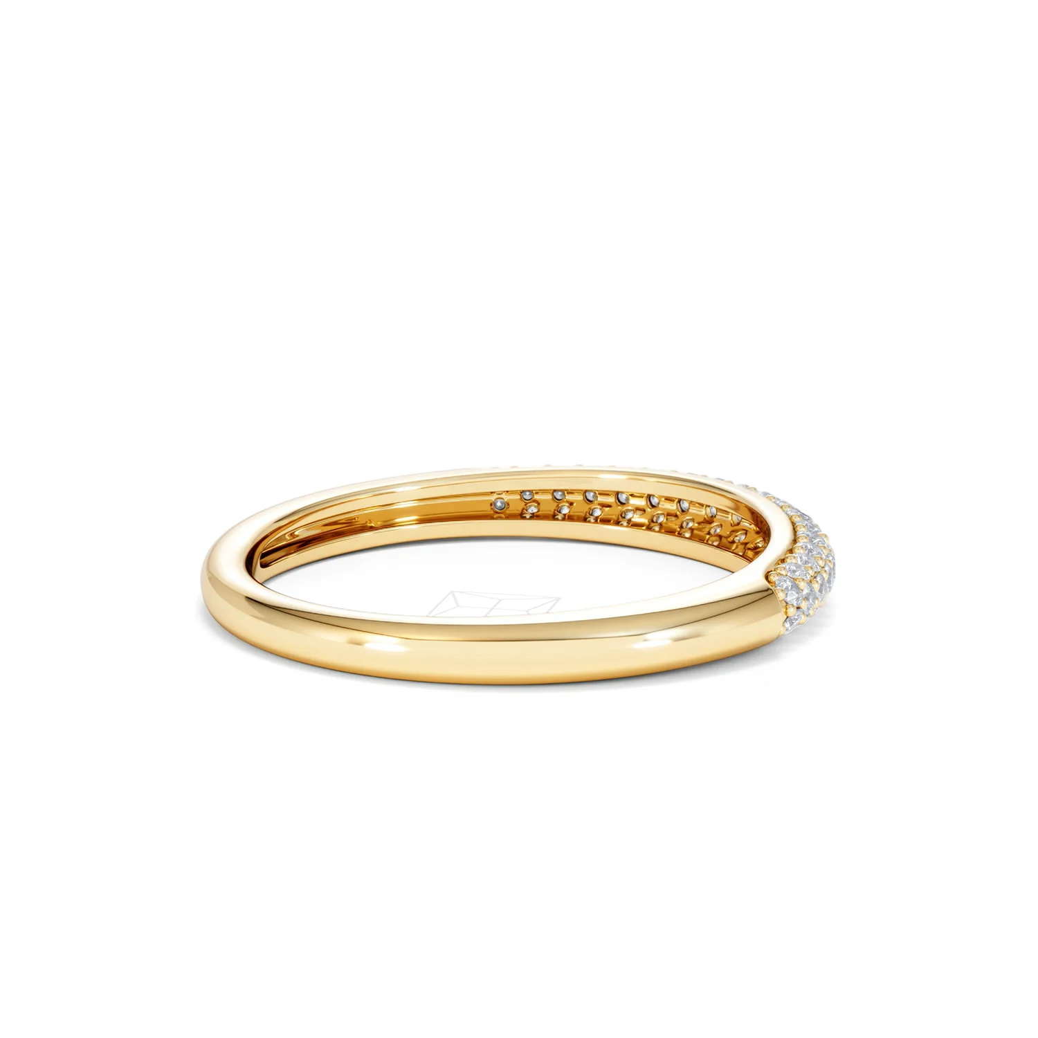 Lab Diamond Micro Pave Half Eternity Ring 0.30ct in 18k Gold Vermeil - Image 37