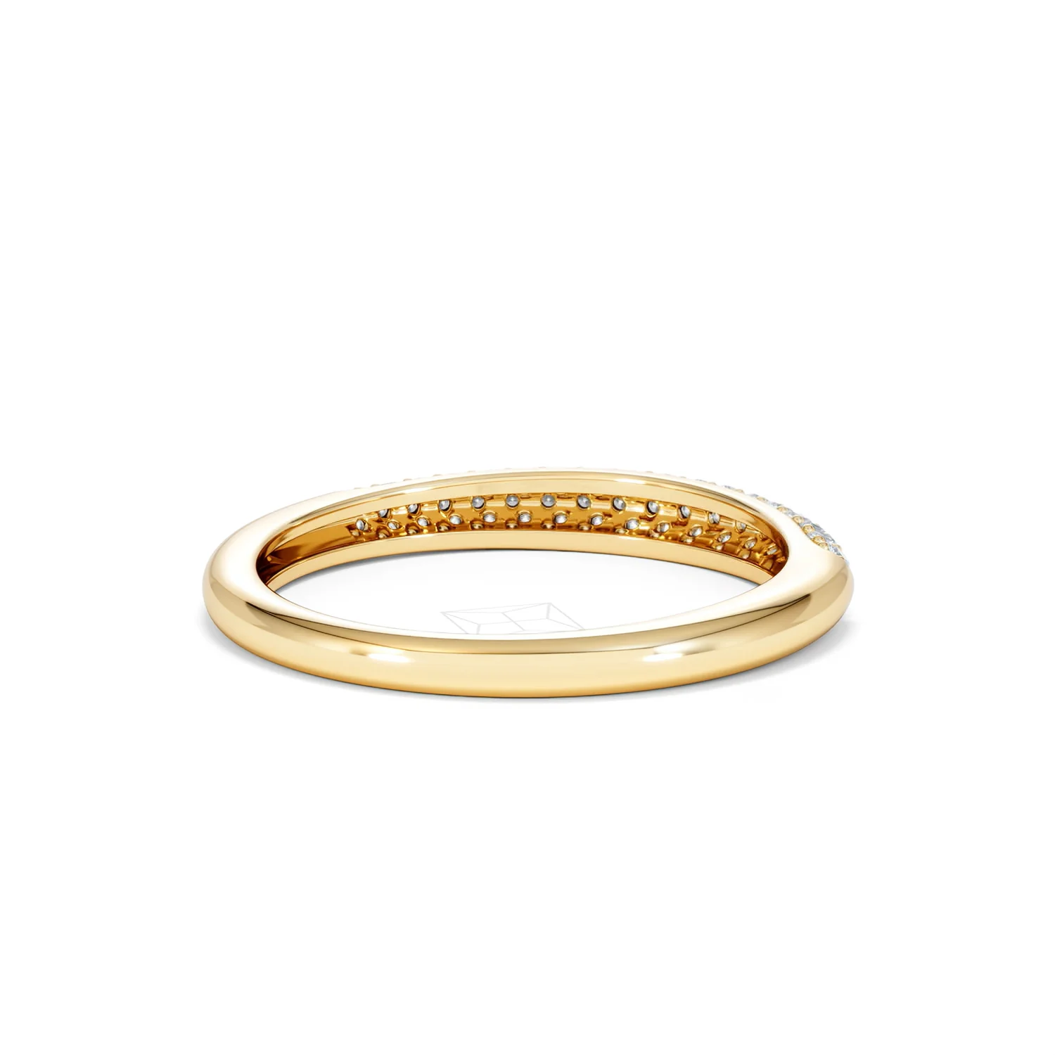 Lab Diamond Micro Pave Half Eternity Ring 0.30ct in 18k Gold Vermeil - Image 44