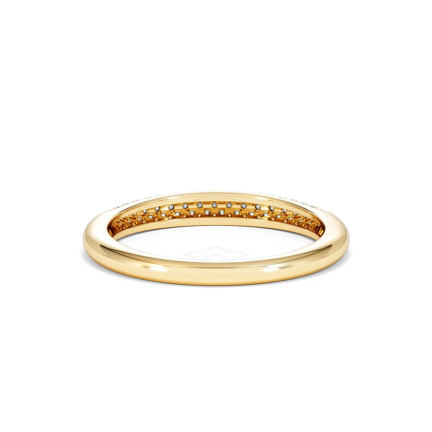 Lab Diamond Micro Pave Half Eternity Ring 0.30ct in 18k Gold Vermeil - Image 50