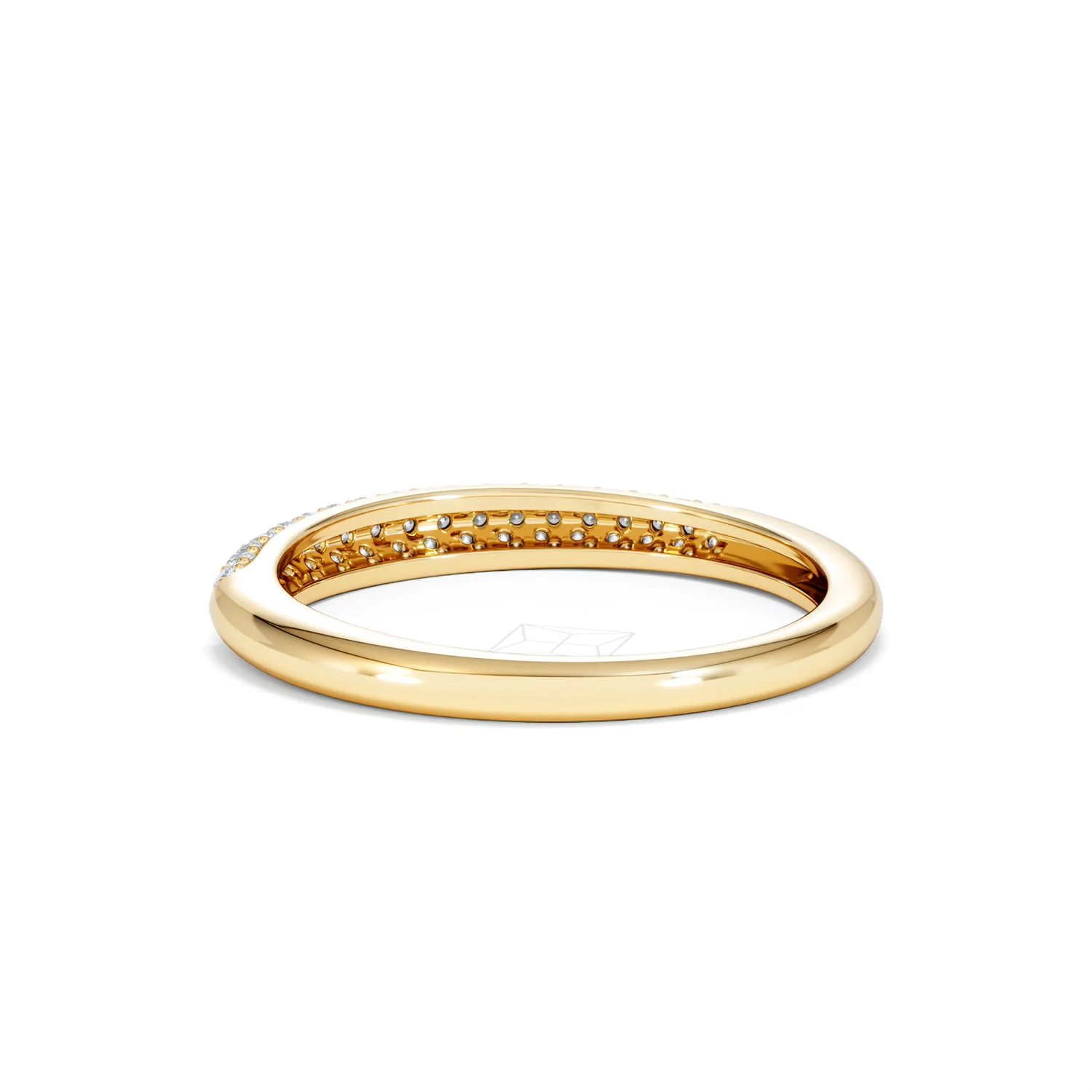 Lab Diamond Micro Pave Half Eternity Ring 0.30ct in 18k Gold Vermeil - Image 56
