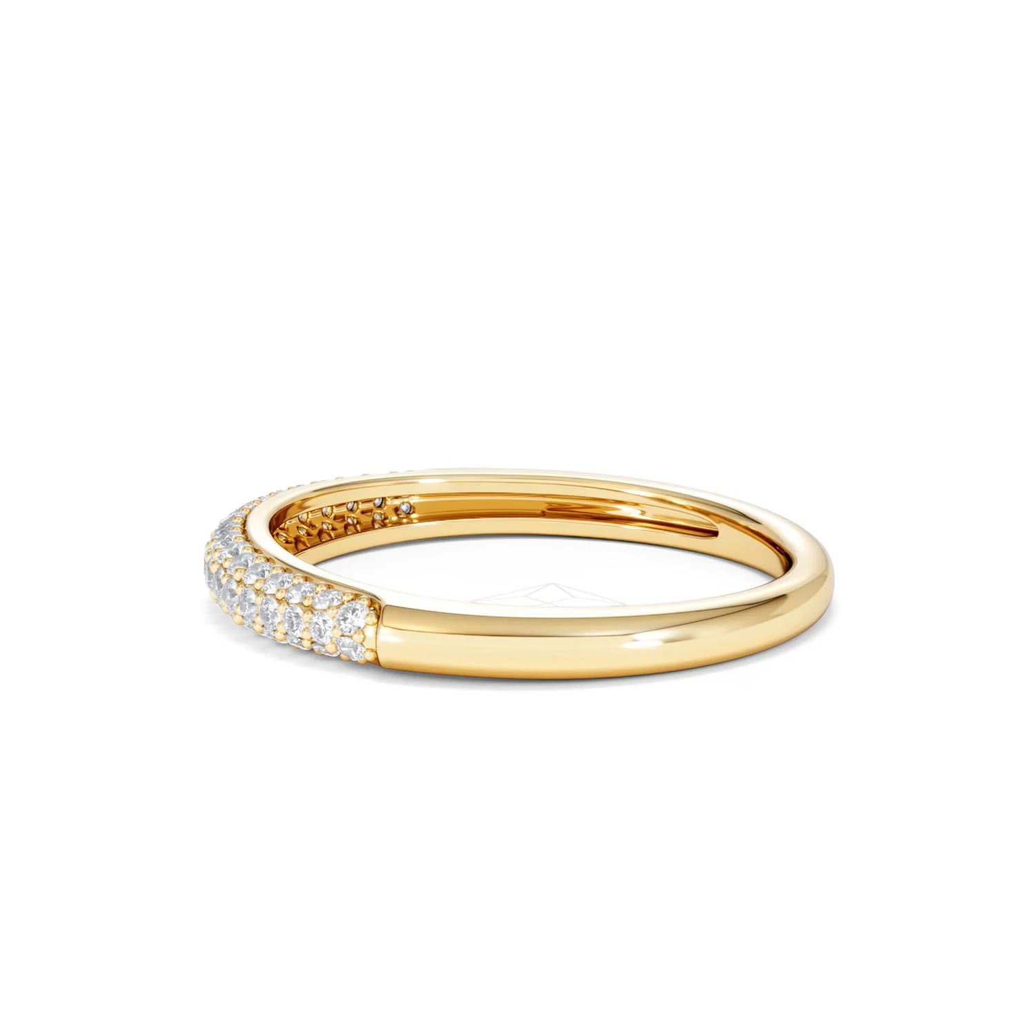 Lab Diamond Micro Pave Half Eternity Ring 0.30ct in 18k Gold Vermeil - Image 69