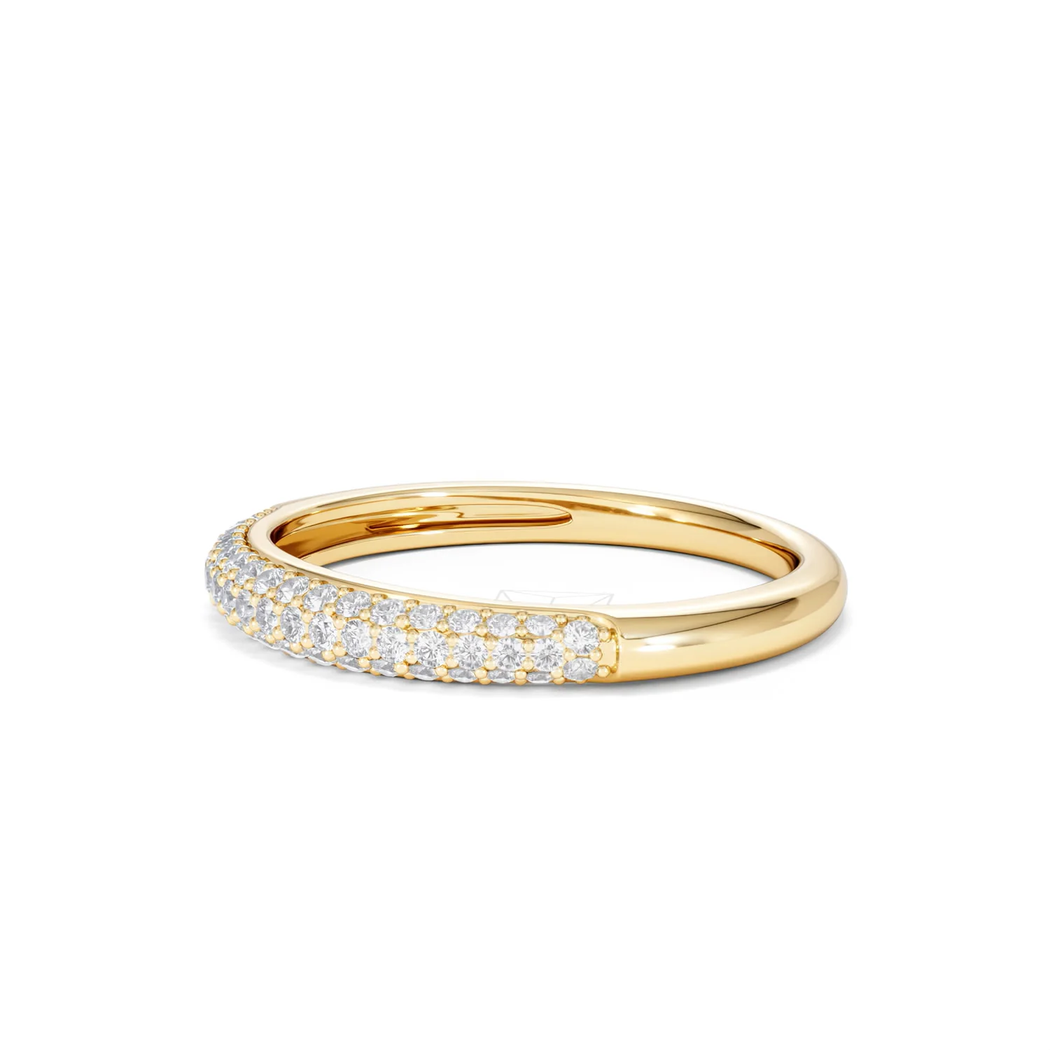 Lab Diamond Micro Pave Half Eternity Ring 0.30ct in 18k Gold Vermeil - Image 78