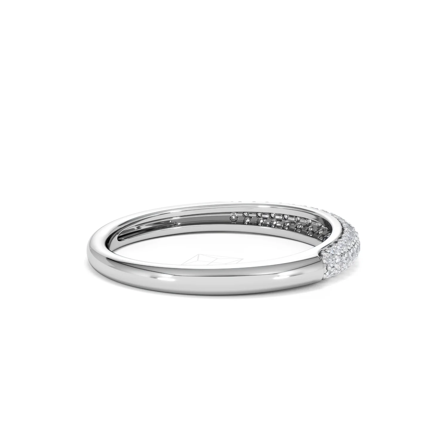 Lab Diamond Micro Pave Half Eternity Ring 0.30ct in 925 Silver - Image 35