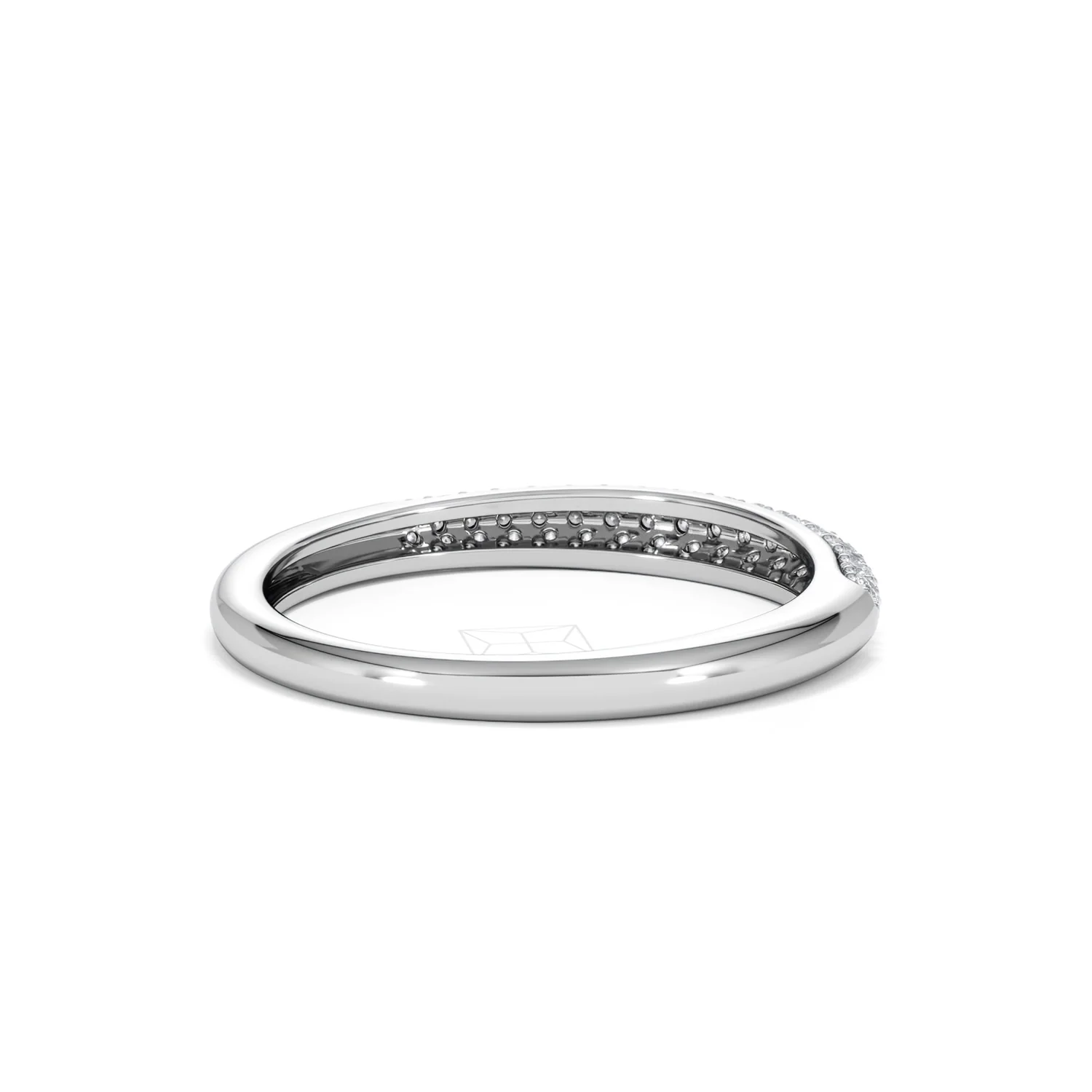 Lab Diamond Micro Pave Half Eternity Ring 0.30ct in 925 Silver - Image 42