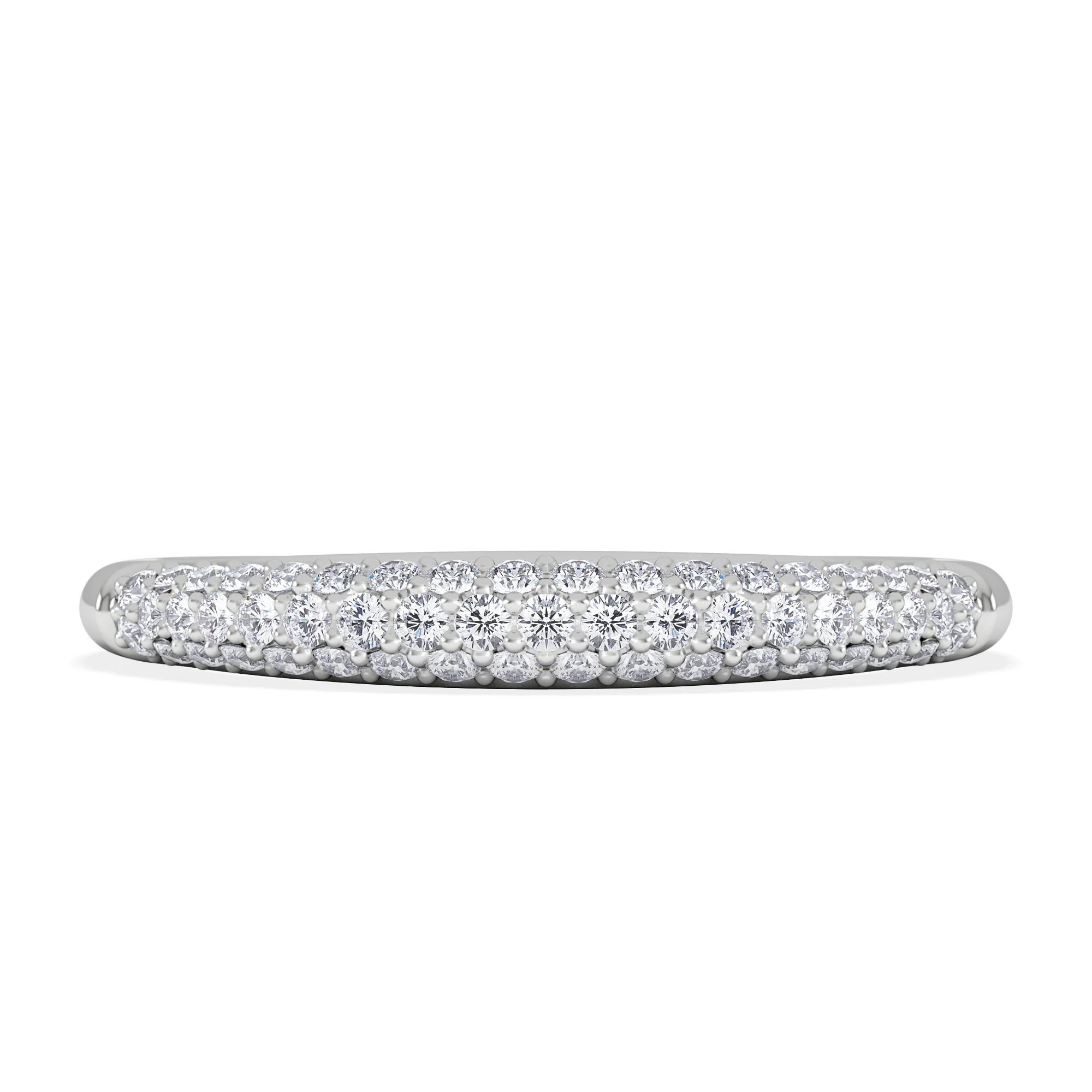Lab Diamond Micro Pave Half Eternity Ring 0.30ct in 925 Silver - Image 7