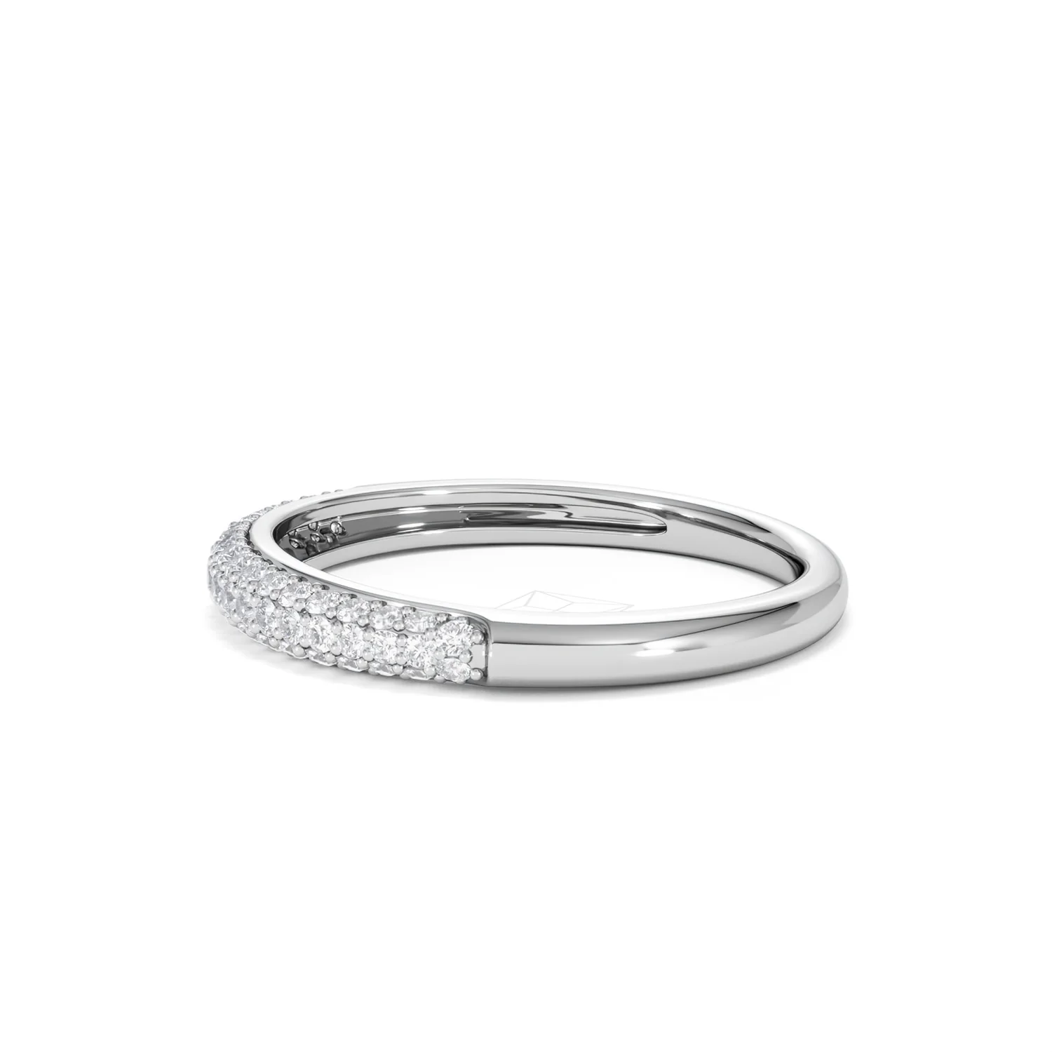 Lab Diamond Micro Pave Half Eternity Ring 0.30ct in 925 Silver - Image 73