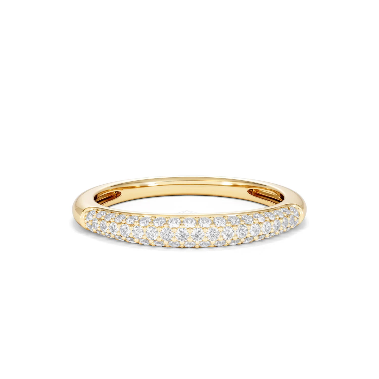Lab Diamond Micro Pave Half Eternity Ring 0.30ct in 9k Gold - Image 11