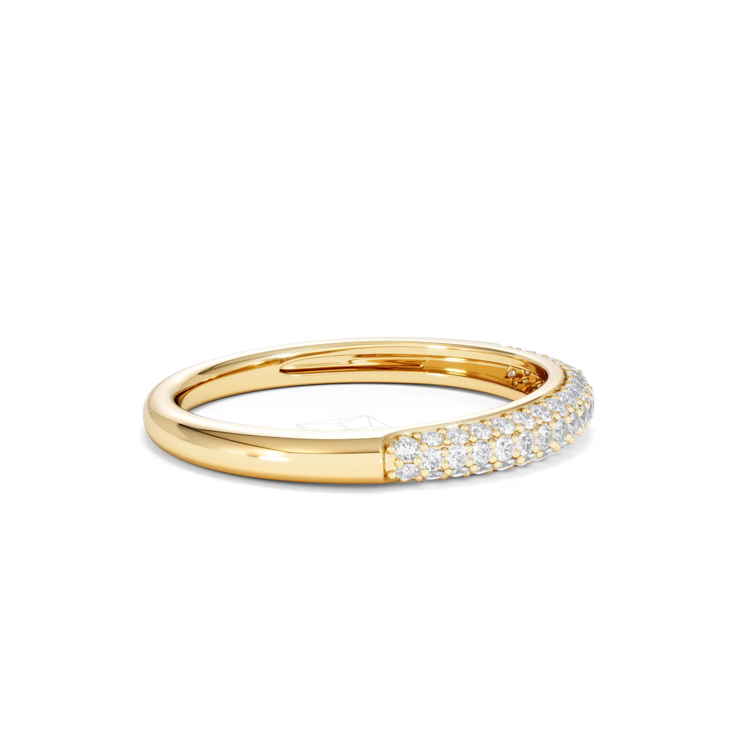 Lab Diamond Micro Pave Half Eternity Ring 0.30ct in 9k Gold - Image 26