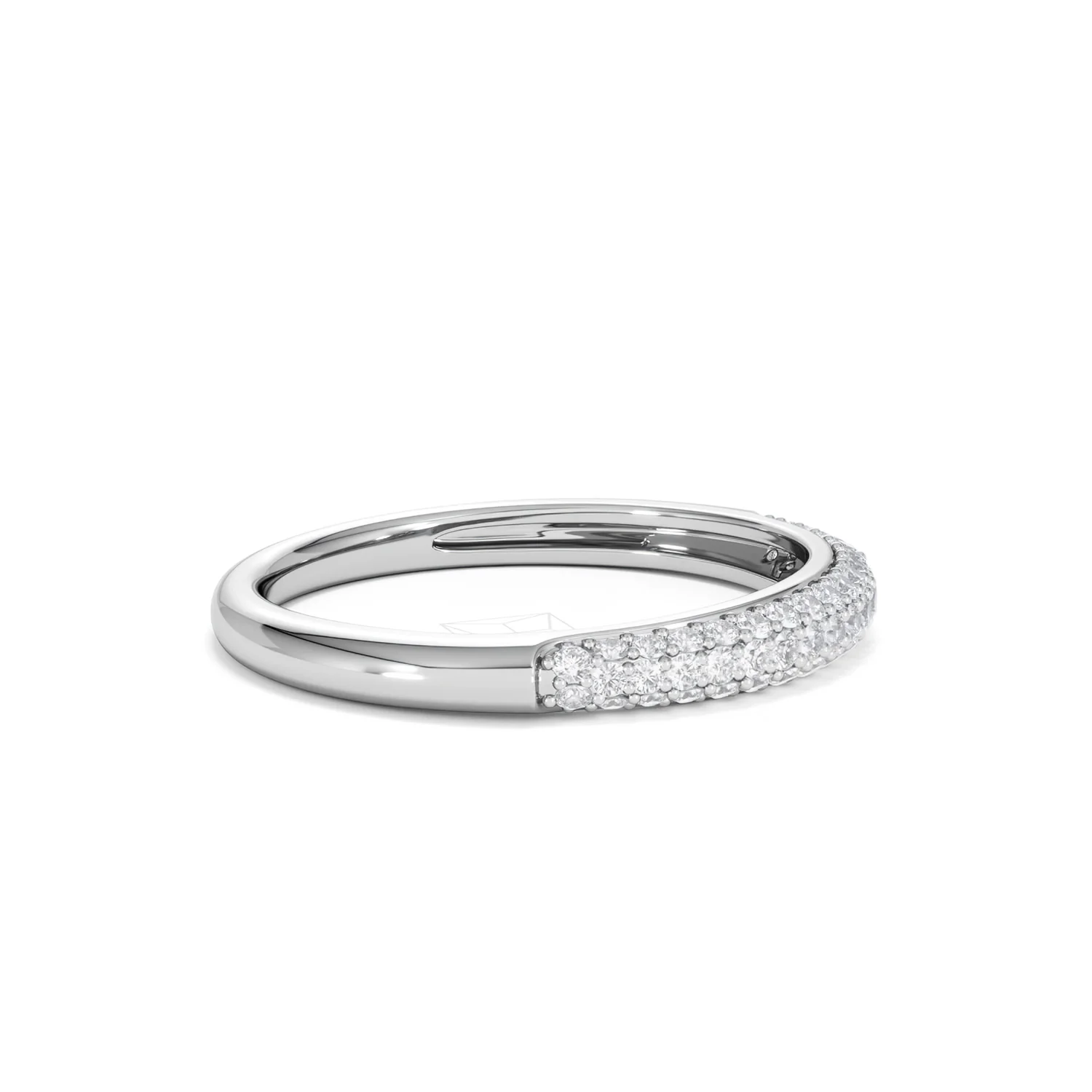 Lab Diamond Micro Pave Half Eternity Ring 0.30ct in 9k White Gold - Image 25