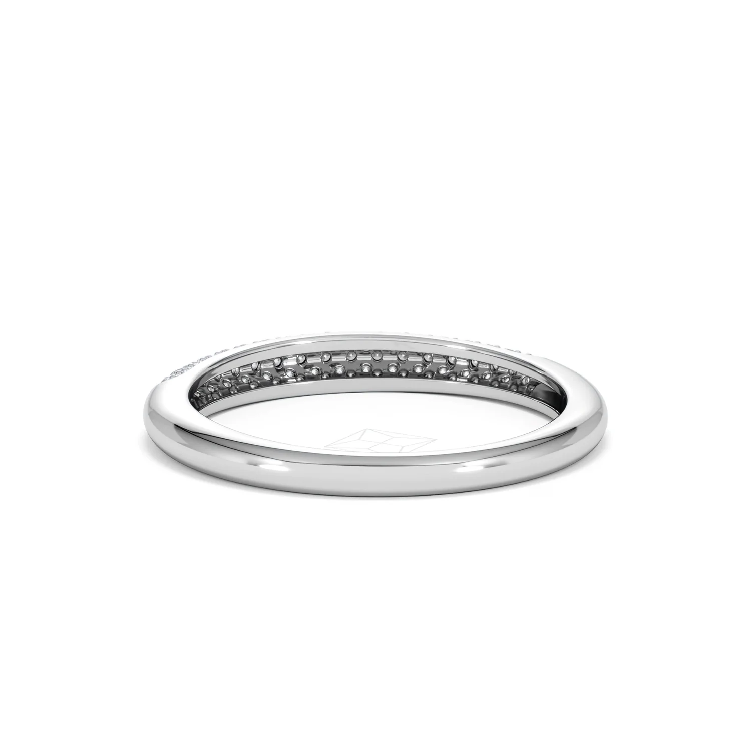 Lab Diamond Micro Pave Half Eternity Ring 0.30ct in 9k White Gold - Image 53
