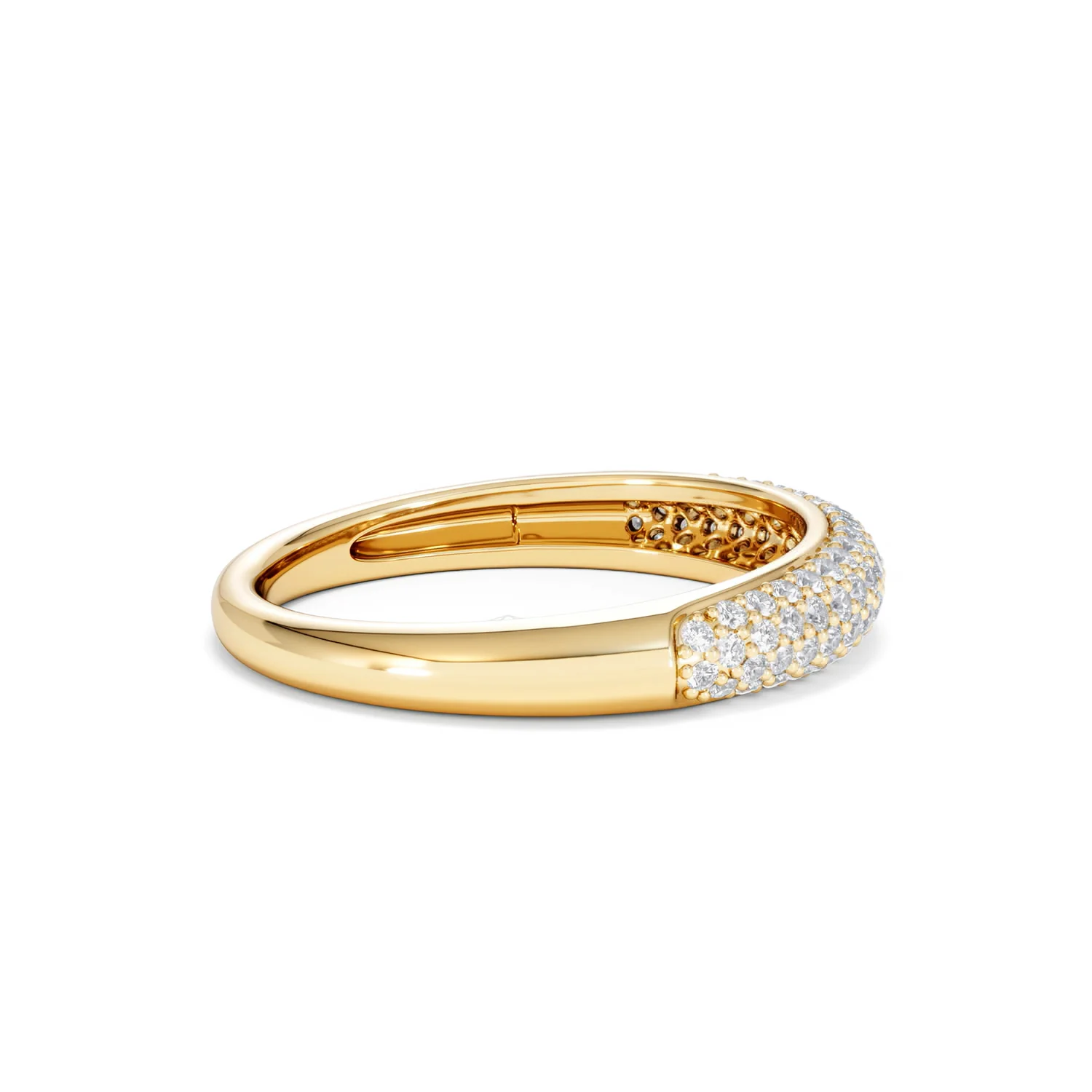 Lab Diamond Micro Pave Half Eternity Ring 0.50ct in 18k Gold Vermeil - Image 32
