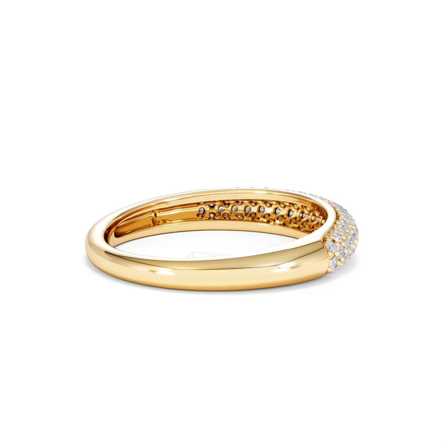 Lab Diamond Micro Pave Half Eternity Ring 0.50ct in 18k Gold Vermeil - Image 38
