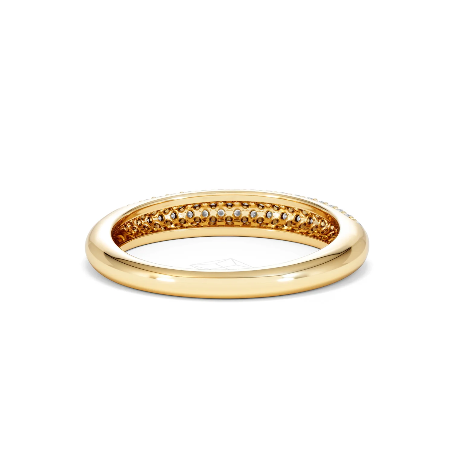 Lab Diamond Micro Pave Half Eternity Ring 0.50ct in 18k Gold Vermeil - Image 48