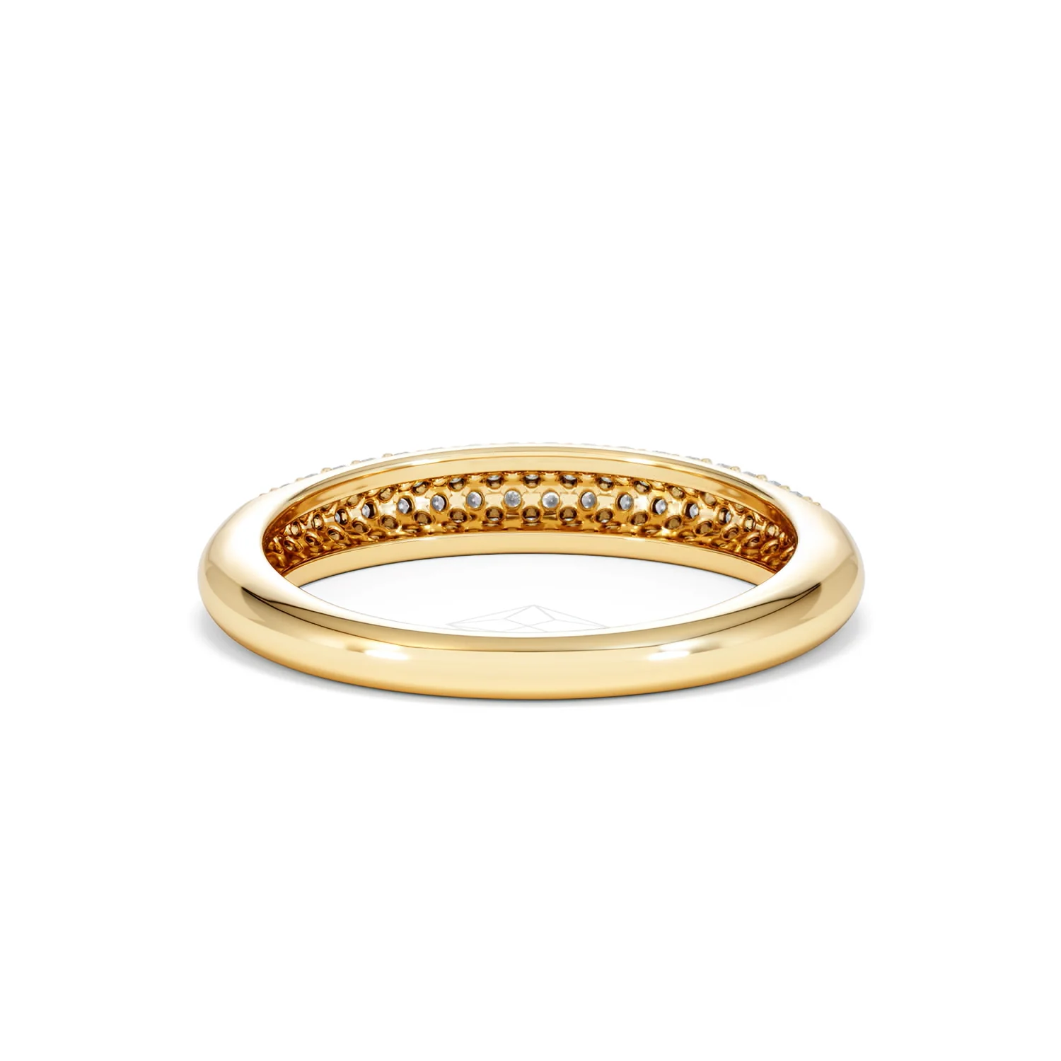 Lab Diamond Micro Pave Half Eternity Ring 0.50ct in 18k Gold Vermeil - Image 50