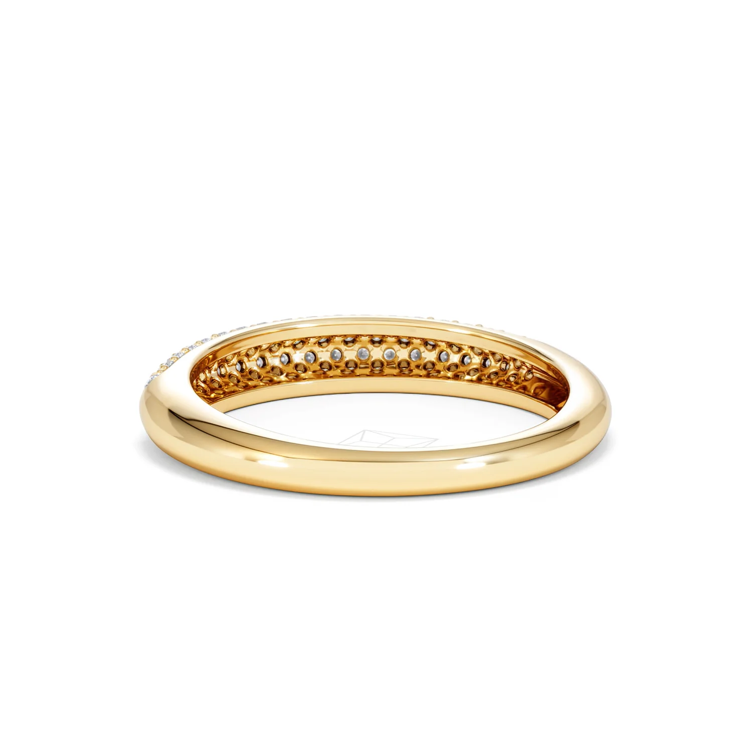 Lab Diamond Micro Pave Half Eternity Ring 0.50ct in 18k Gold Vermeil - Image 55