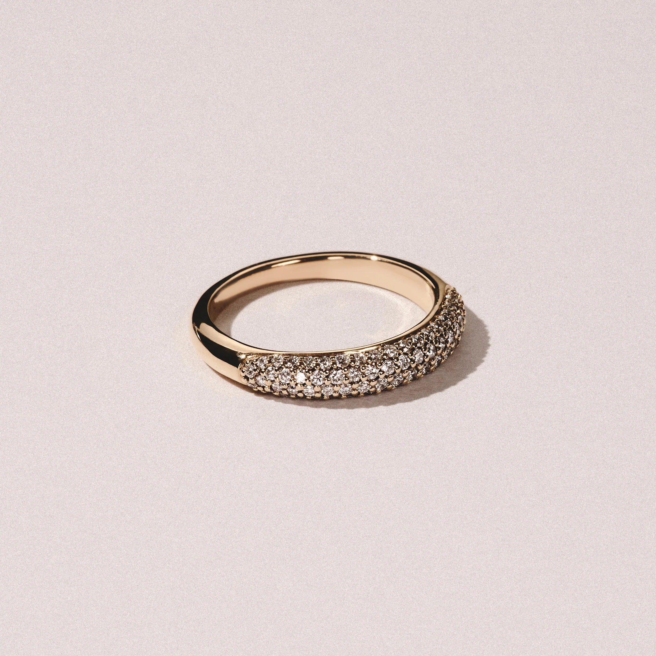 Lab Diamond Micro Pave Half Eternity Ring 0.50ct in 18k Gold Vermeil - Image 6