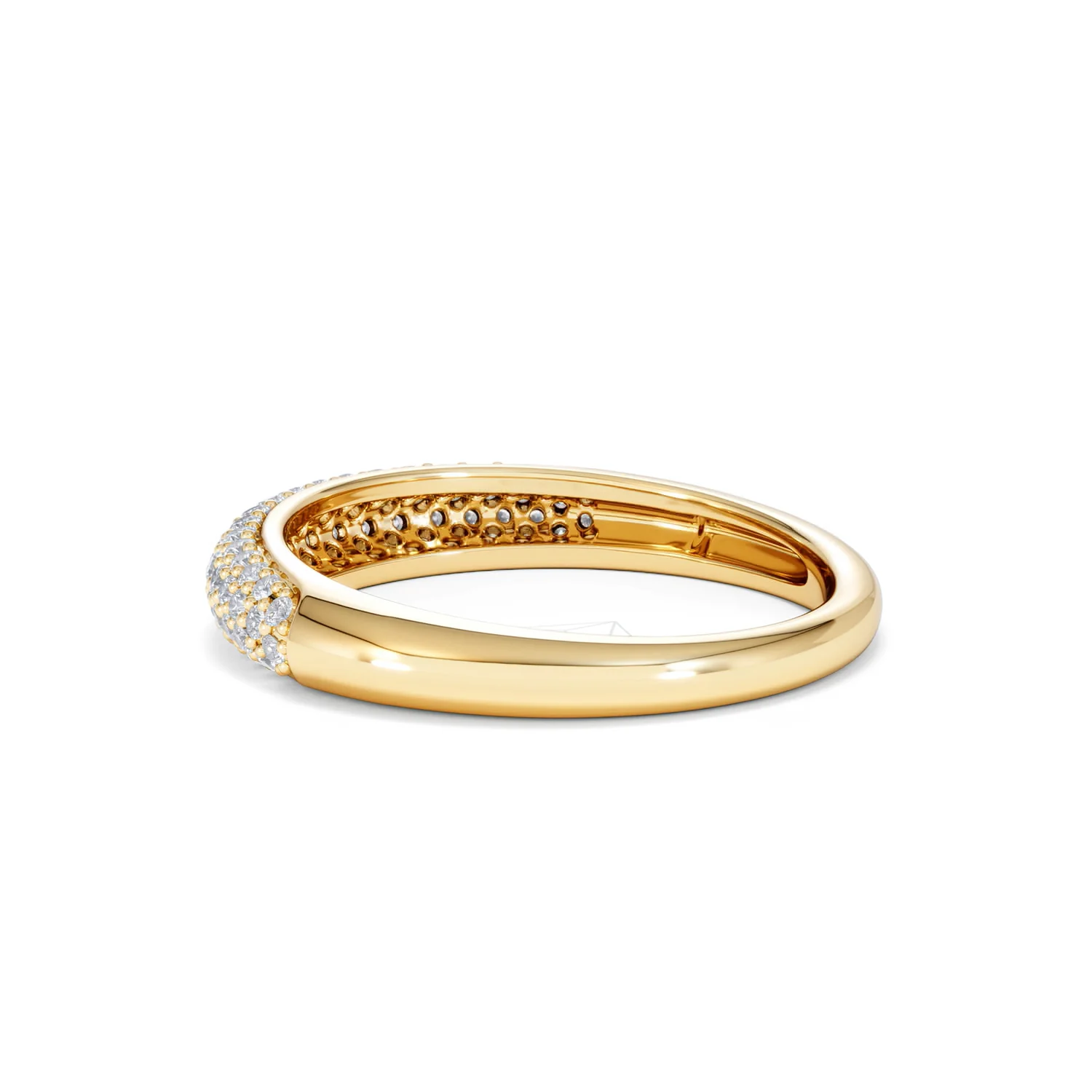 Lab Diamond Micro Pave Half Eternity Ring 0.50ct in 18k Gold Vermeil - Image 64
