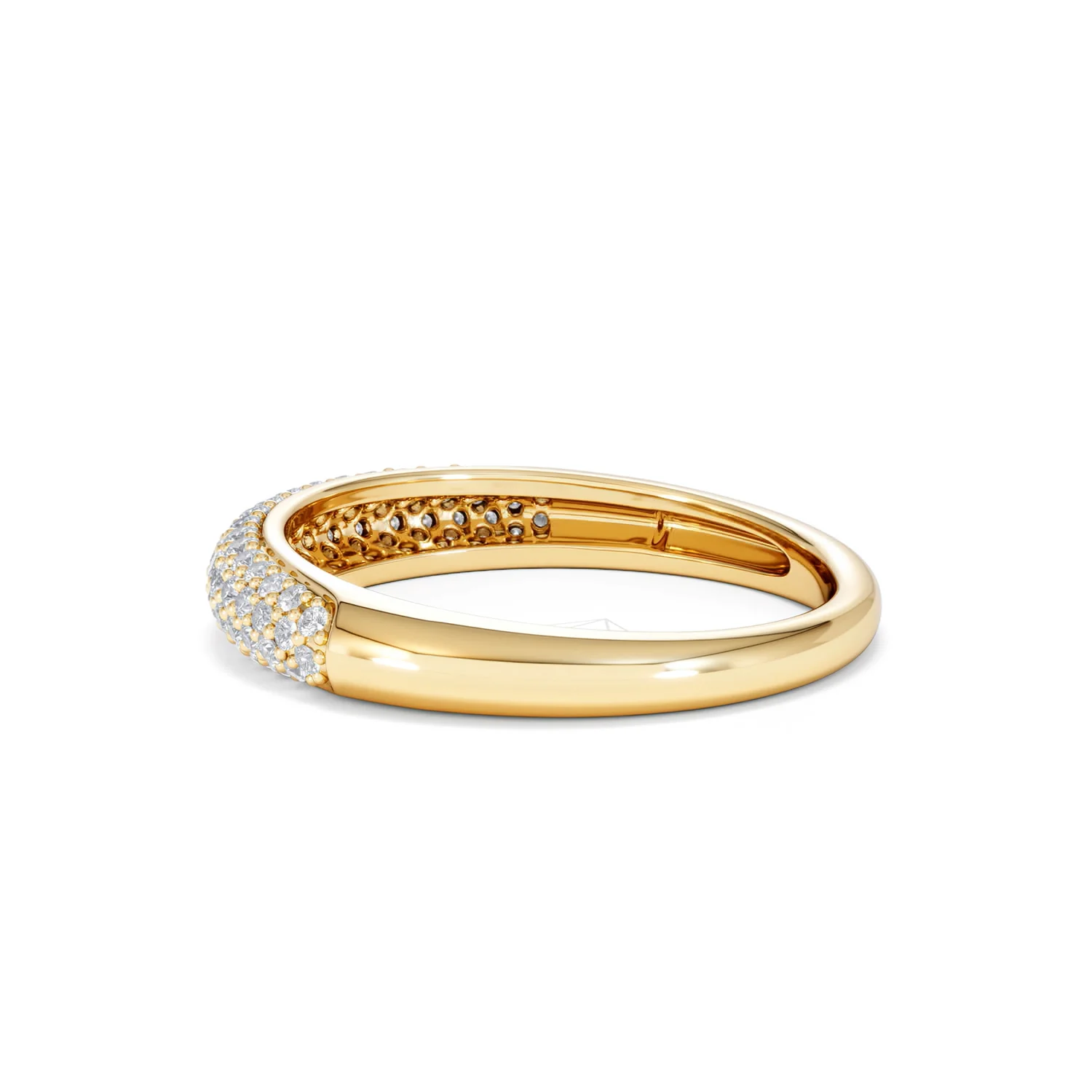 Lab Diamond Micro Pave Half Eternity Ring 0.50ct in 18k Gold Vermeil - Image 66