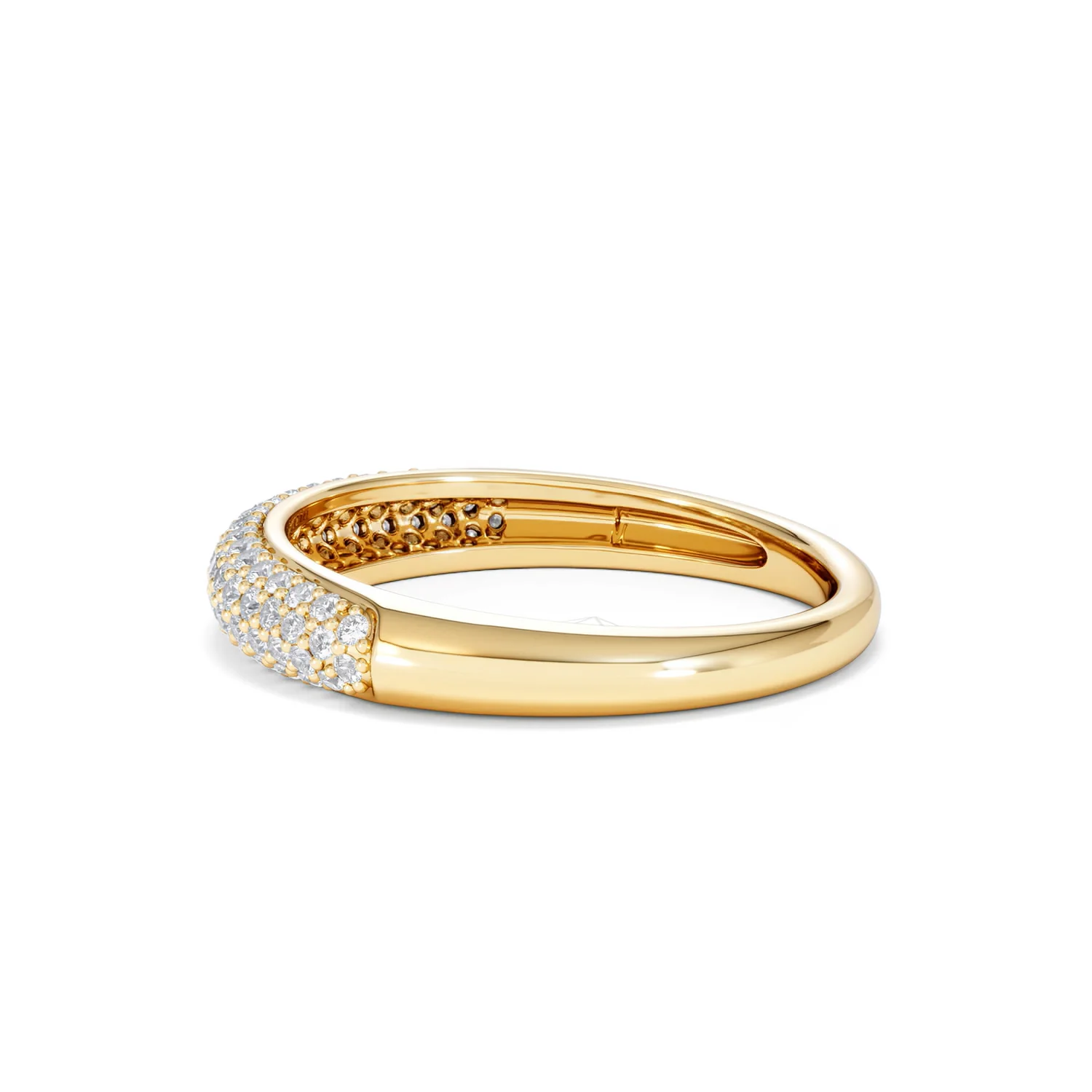 Lab Diamond Micro Pave Half Eternity Ring 0.50ct in 18k Gold Vermeil - Image 68