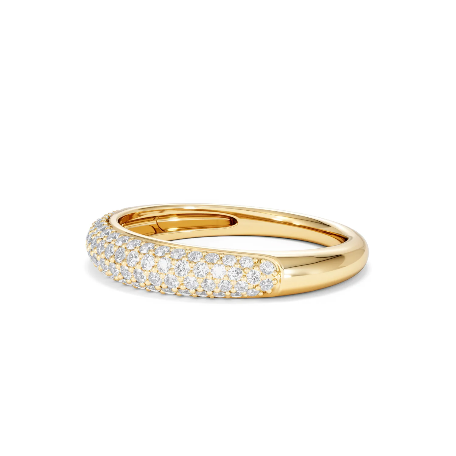 Lab Diamond Micro Pave Half Eternity Ring 0.50ct in 18k Gold Vermeil - Image 79