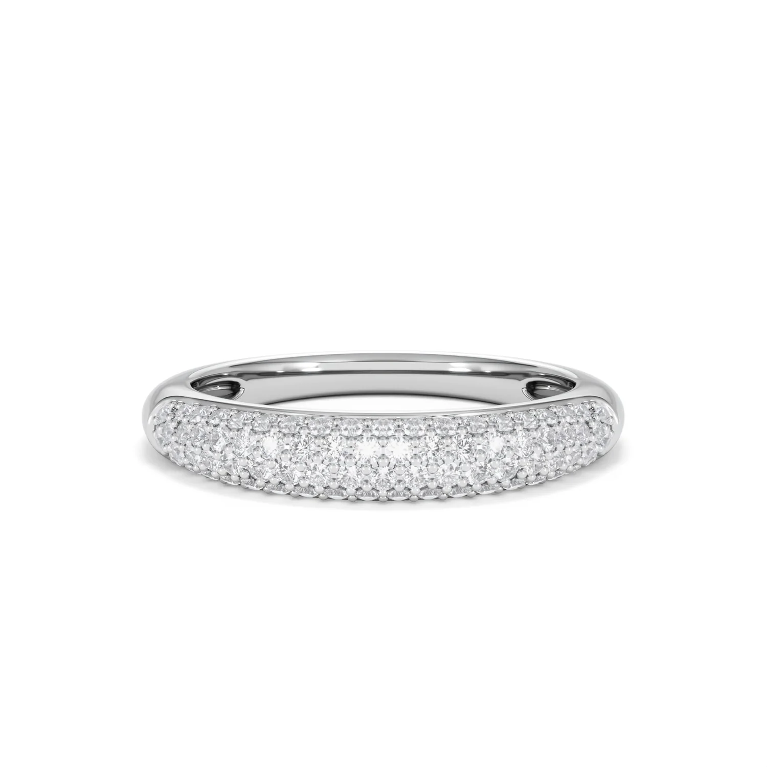 Lab Diamond Micro Pave Half Eternity Ring 0.50ct in 925 Silver - Image 11