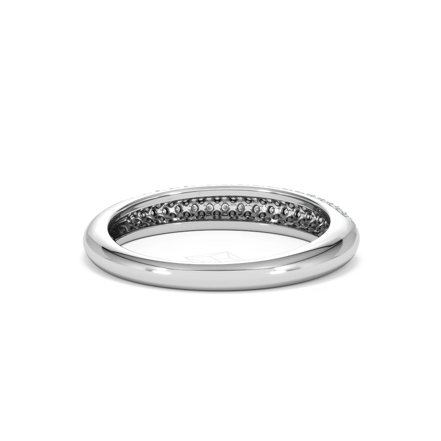 Lab Diamond Micro Pave Half Eternity Ring 0.50ct in 925 Silver - Image 47