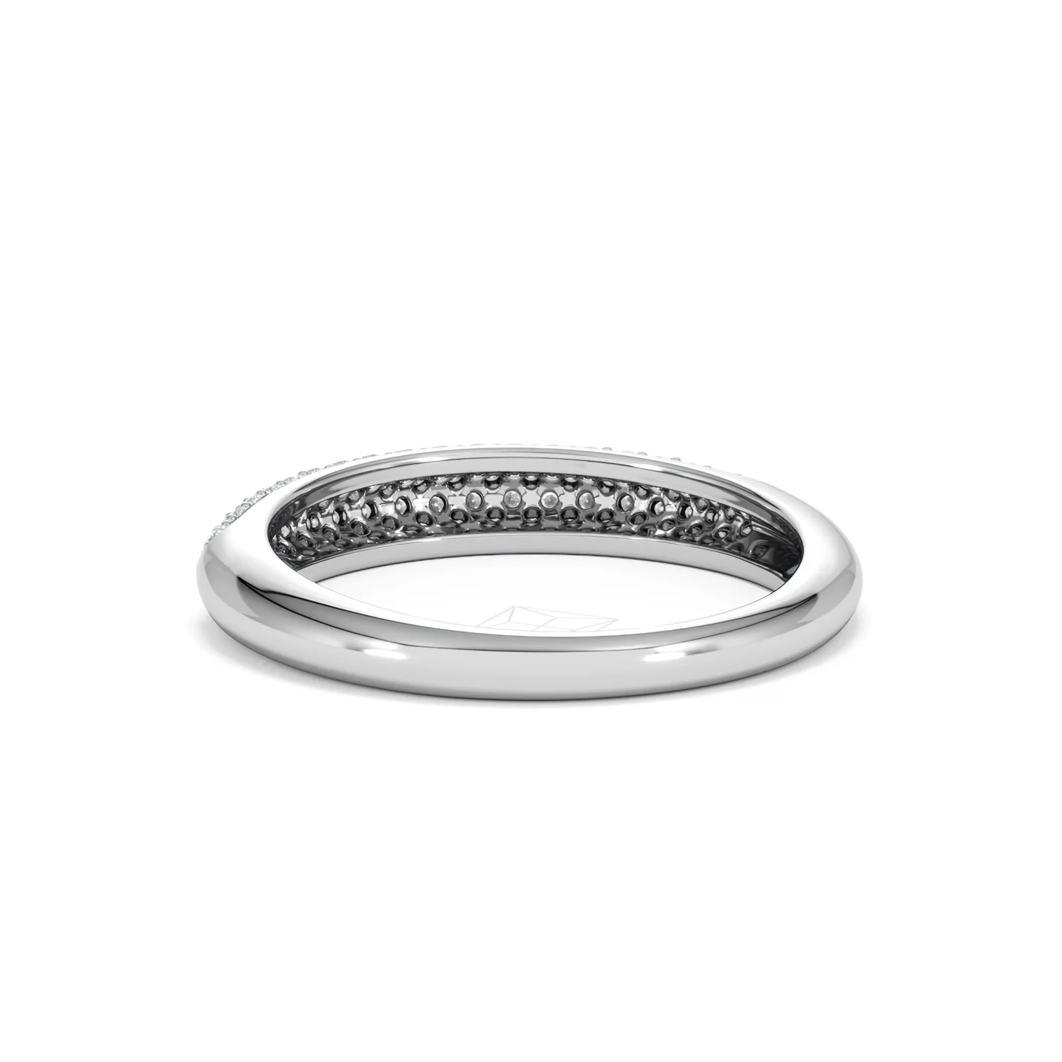 Lab Diamond Micro Pave Half Eternity Ring 0.50ct in 925 Silver - Image 55