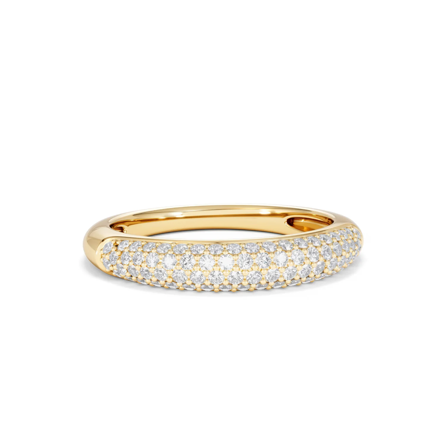 Lab Diamond Micro Pave Half Eternity Ring 0.50ct in 9k Gold - Image 14