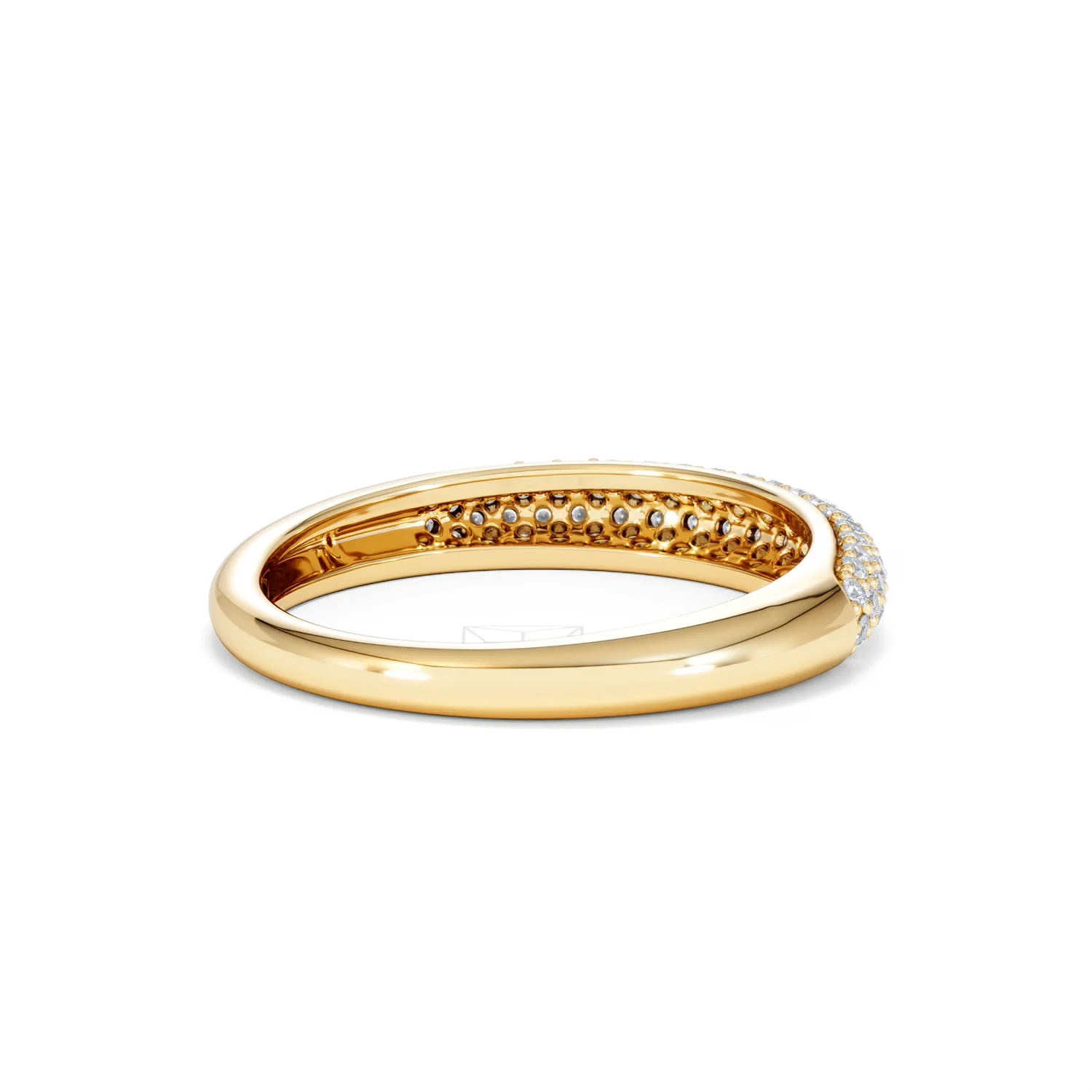 Lab Diamond Micro Pave Half Eternity Ring 0.50ct in 9k Gold - Image 41