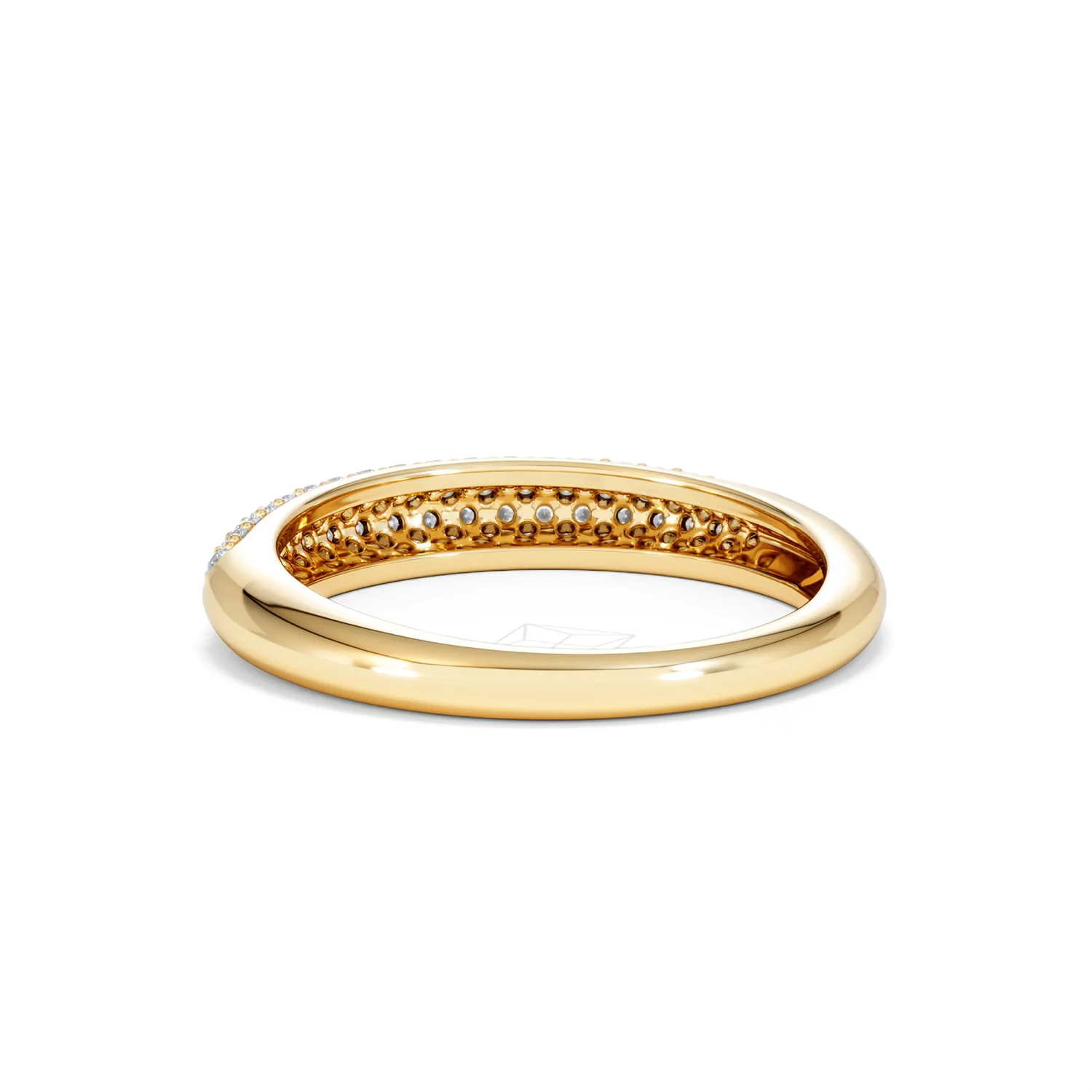 Lab Diamond Micro Pave Half Eternity Ring 0.50ct in 9k Gold - Image 56