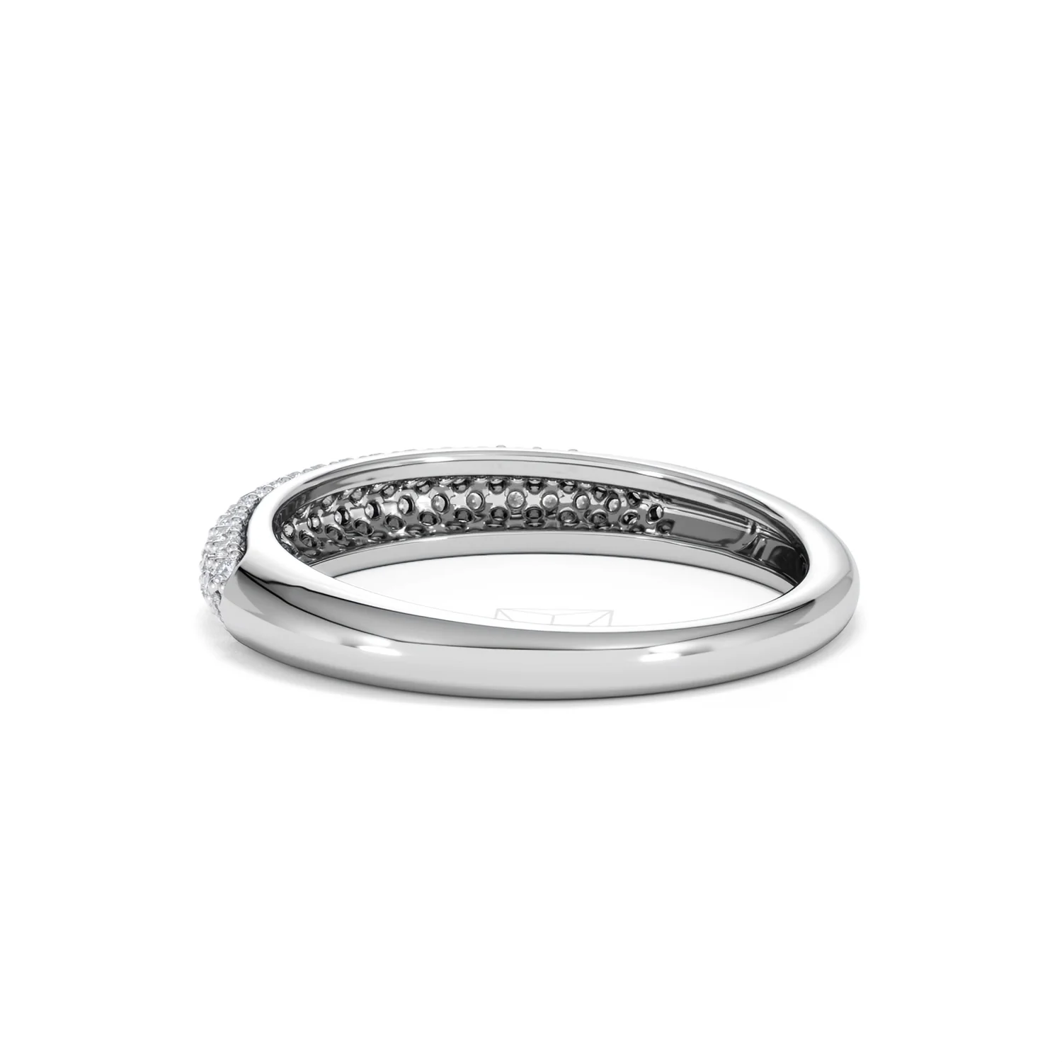 Lab Diamond Micro Pave Half Eternity Ring 0.50ct in 9k White Gold - Image 60