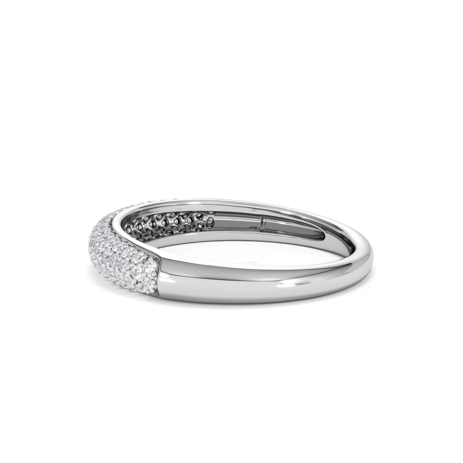 Lab Diamond Micro Pave Half Eternity Ring 0.50ct in 9k White Gold - Image 68