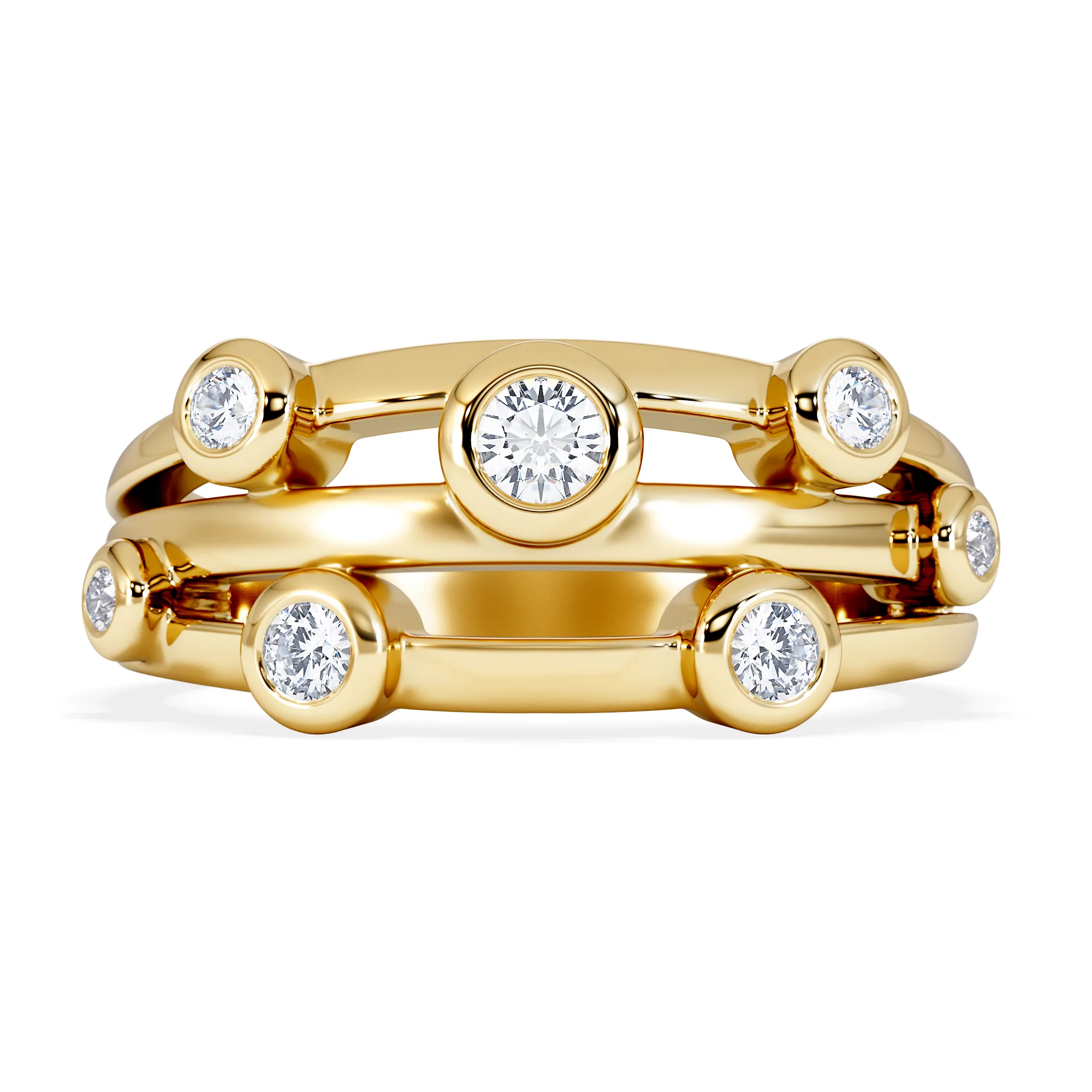 Lab Diamond Rain Drop Ring 0.25ct in 18K Gold Vermeil - Image 3