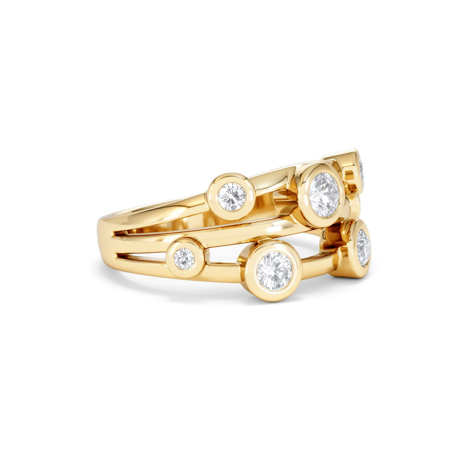 Lab Diamond Rain Drop Ring 0.50ct in 18K Gold Vermeil - Image 20