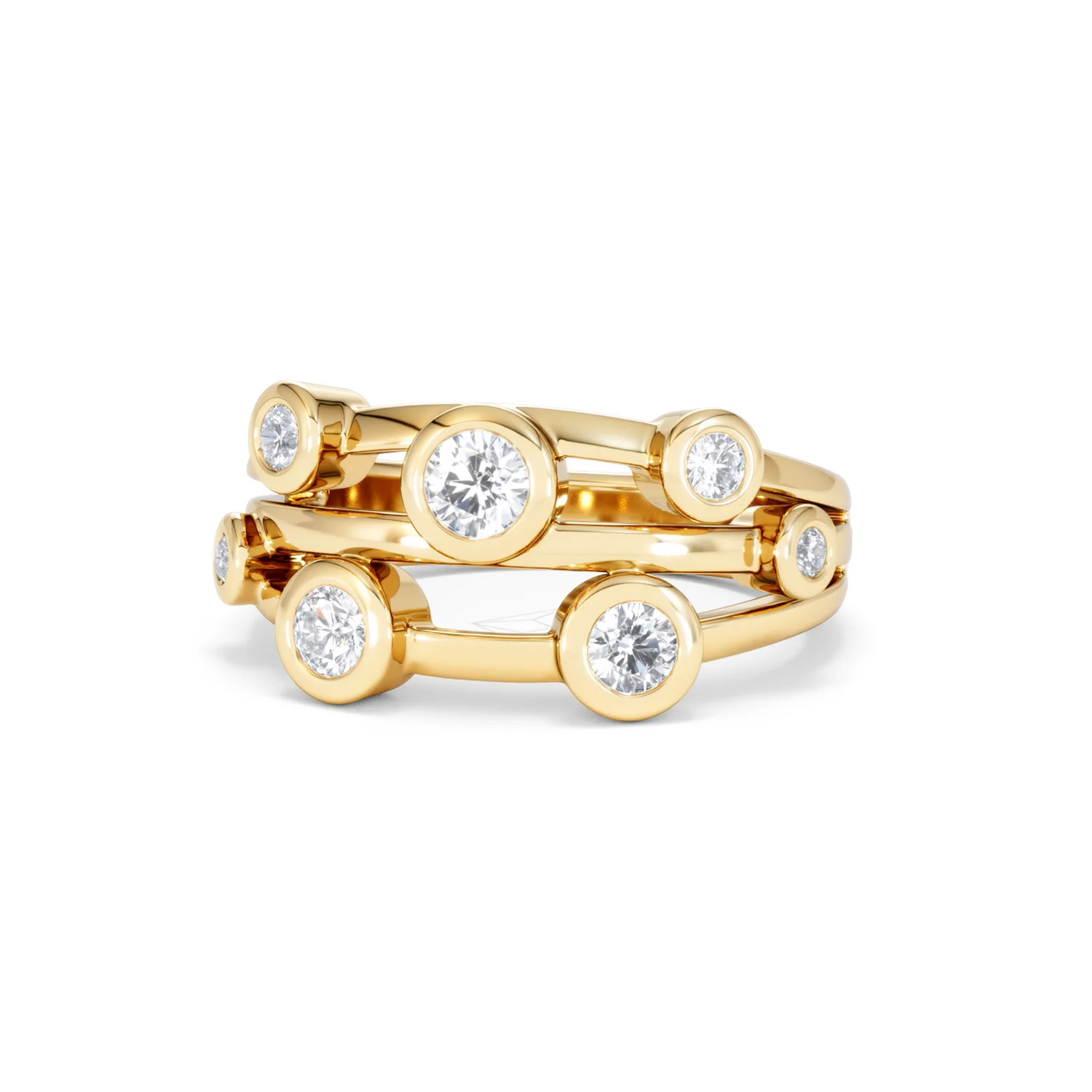 Lab Diamond Rain Drop Ring 0.50ct in 18K Gold Vermeil - Image 87