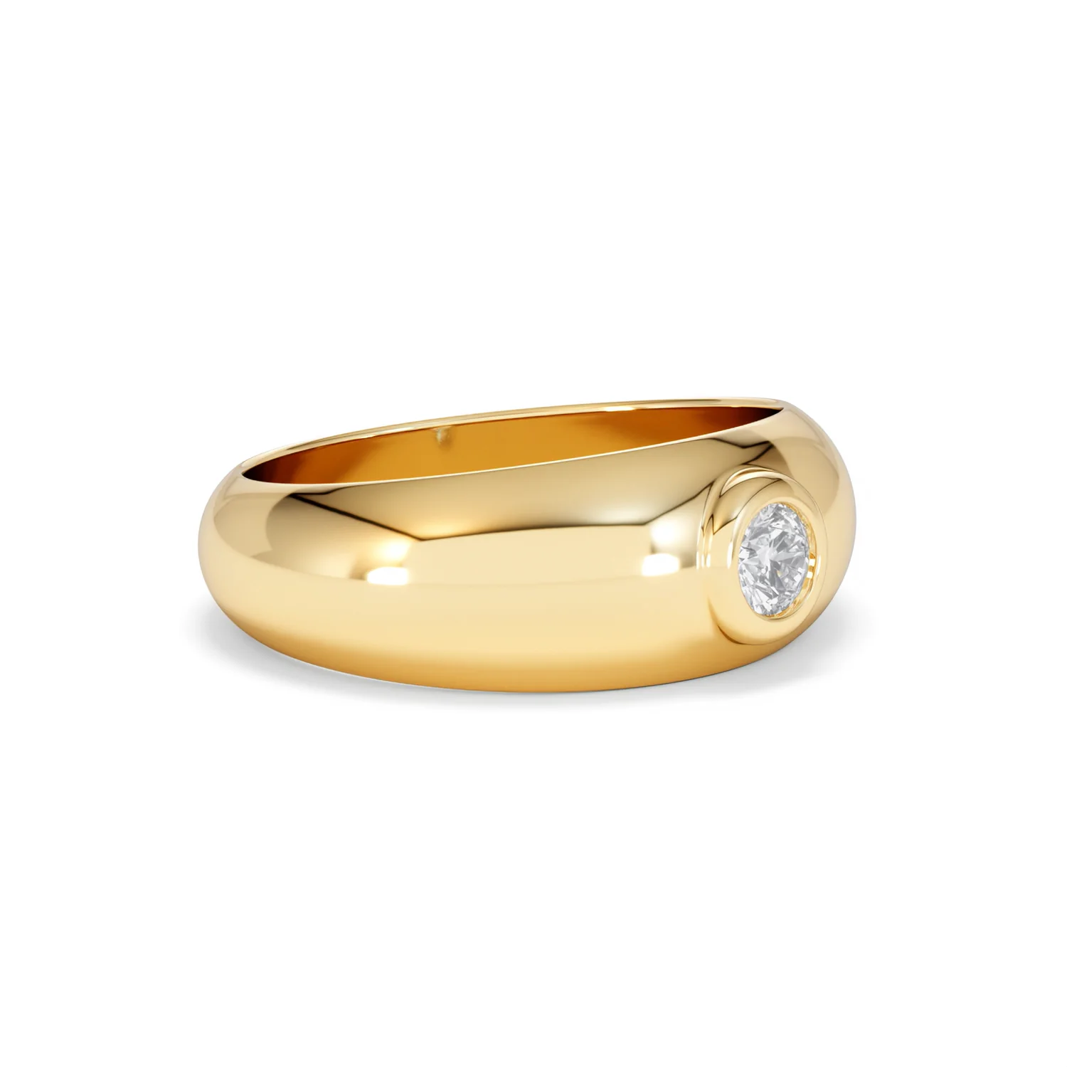 Lab Diamond Signet Ring 0.25ct in 18K Gold Vermeil H/SI - Image 20