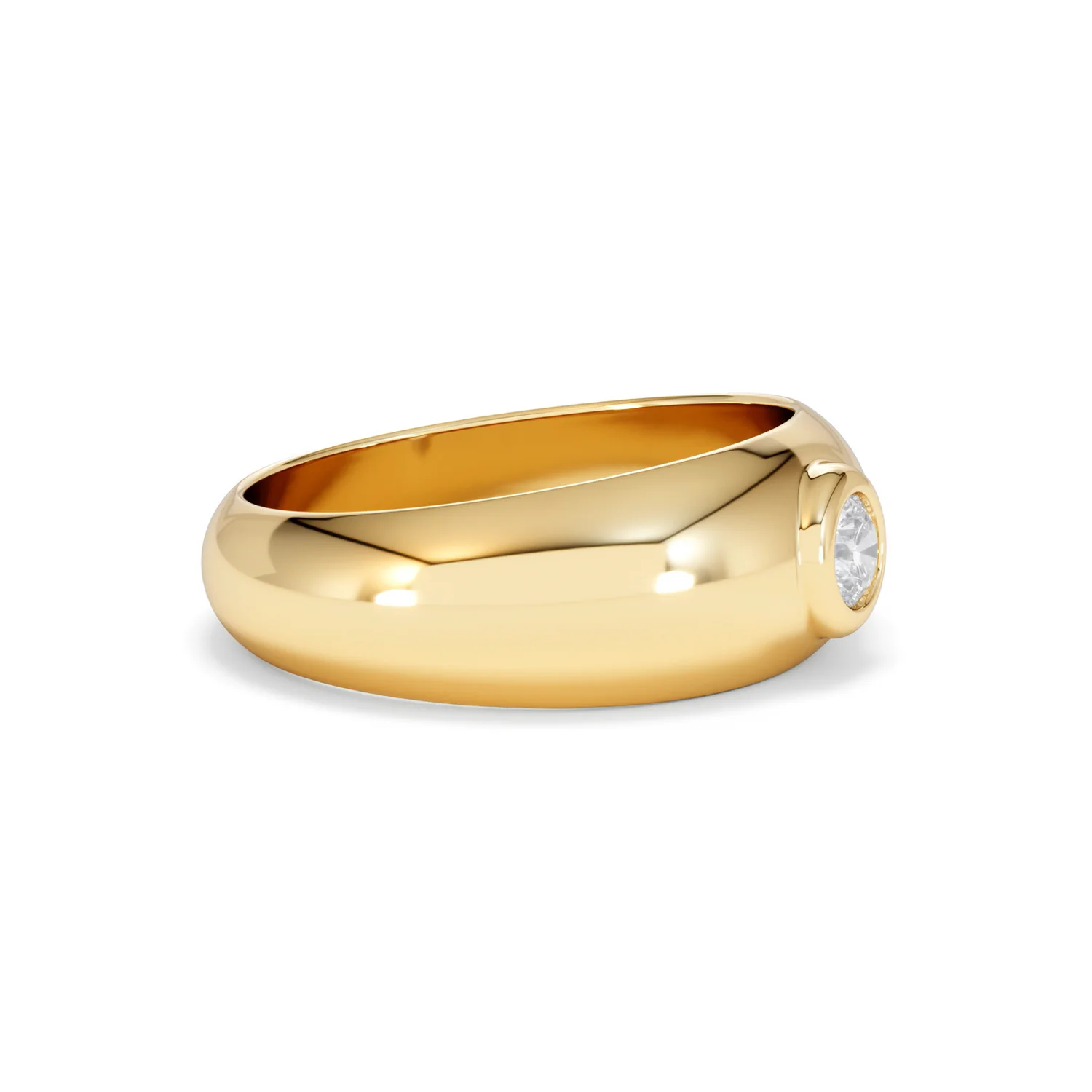 Lab Diamond Signet Ring 0.25ct in 18K Gold Vermeil H/SI - Image 24