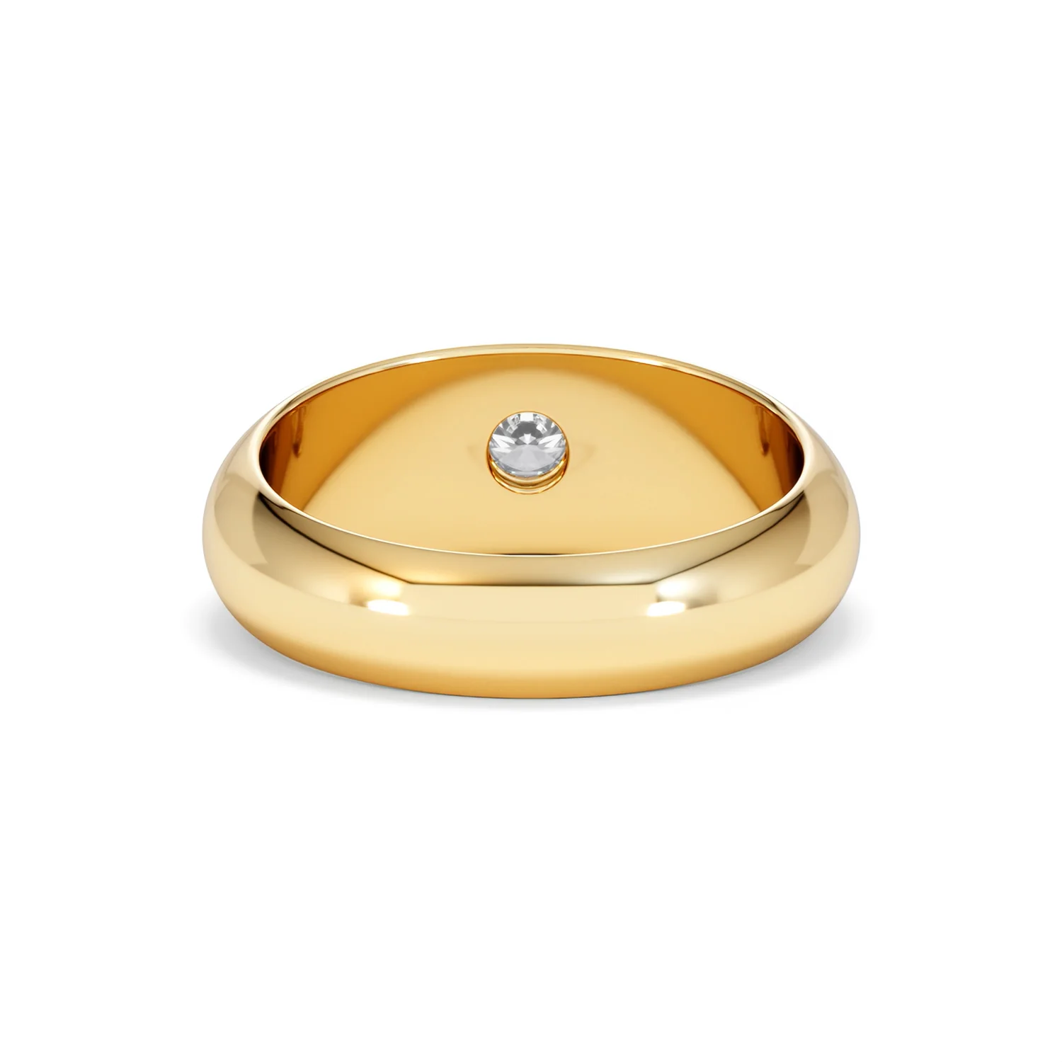 Lab Diamond Signet Ring 0.25ct in 18K Gold Vermeil H/SI - Image 50