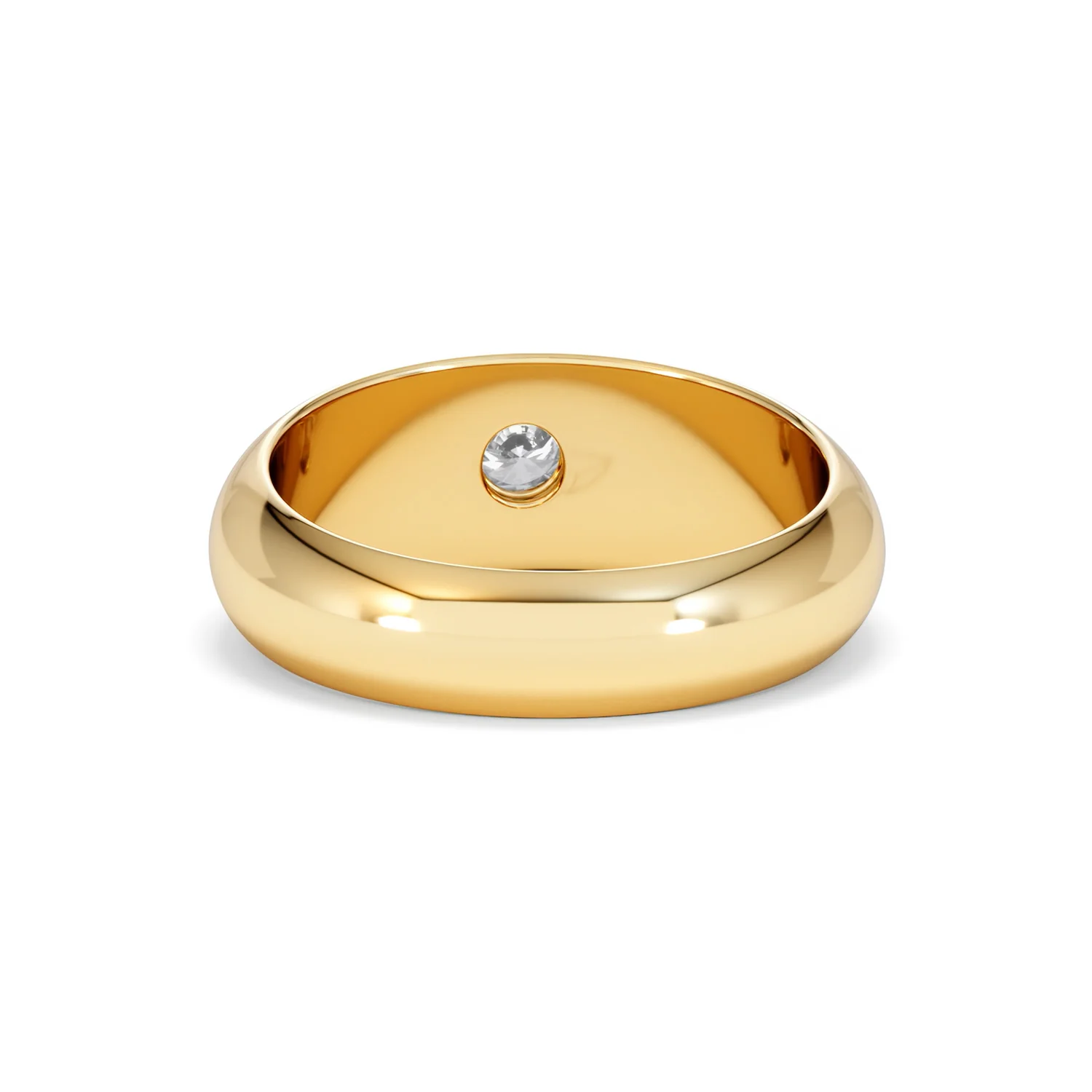 Lab Diamond Signet Ring 0.25ct in 18K Gold Vermeil H/SI - Image 51