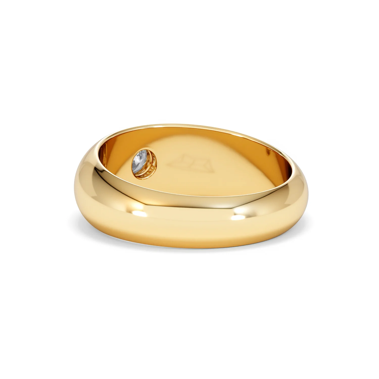 Lab Diamond Signet Ring 0.25ct in 18K Gold Vermeil H/SI - Image 57