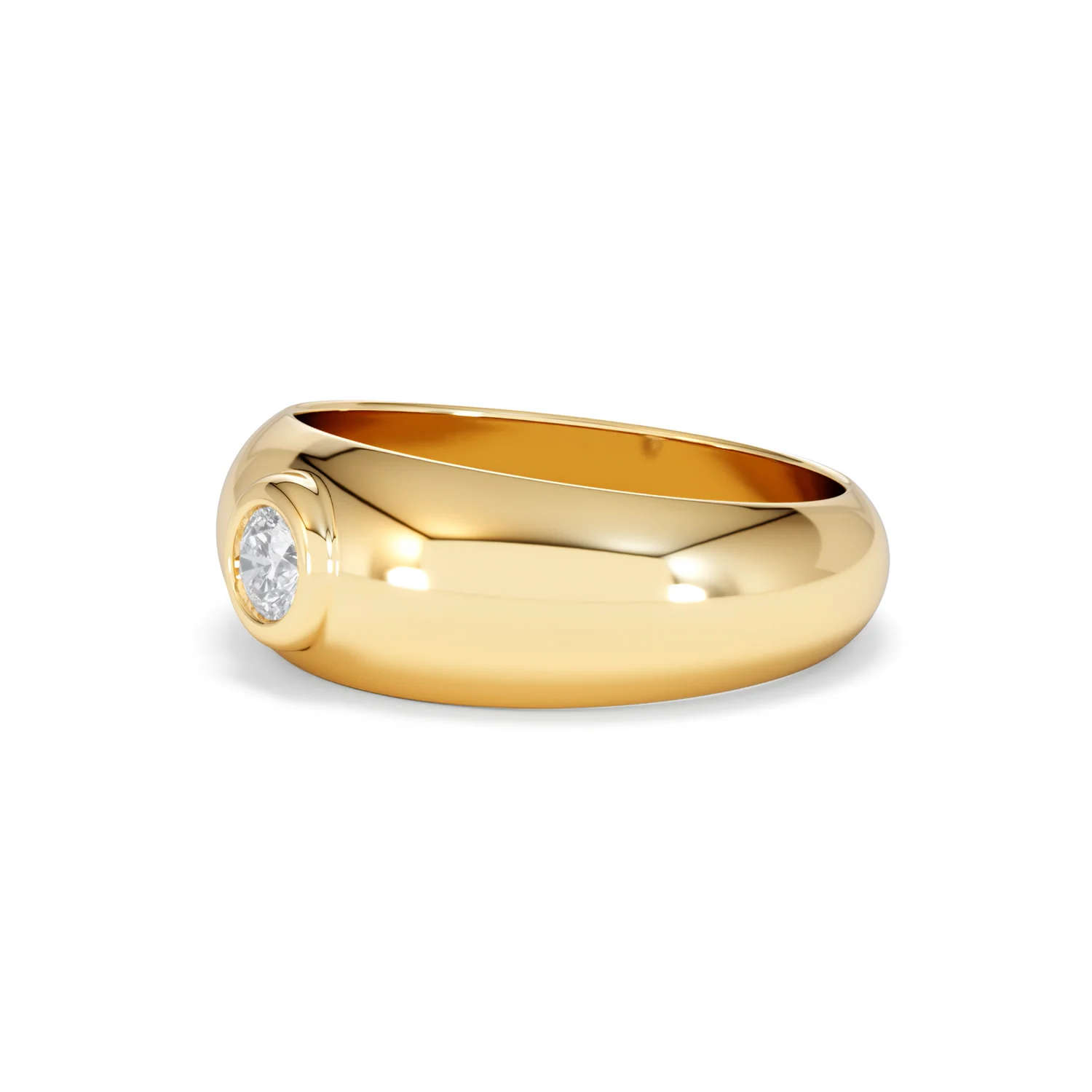 Lab Diamond Signet Ring 0.25ct in 18K Gold Vermeil H/SI - Image 78