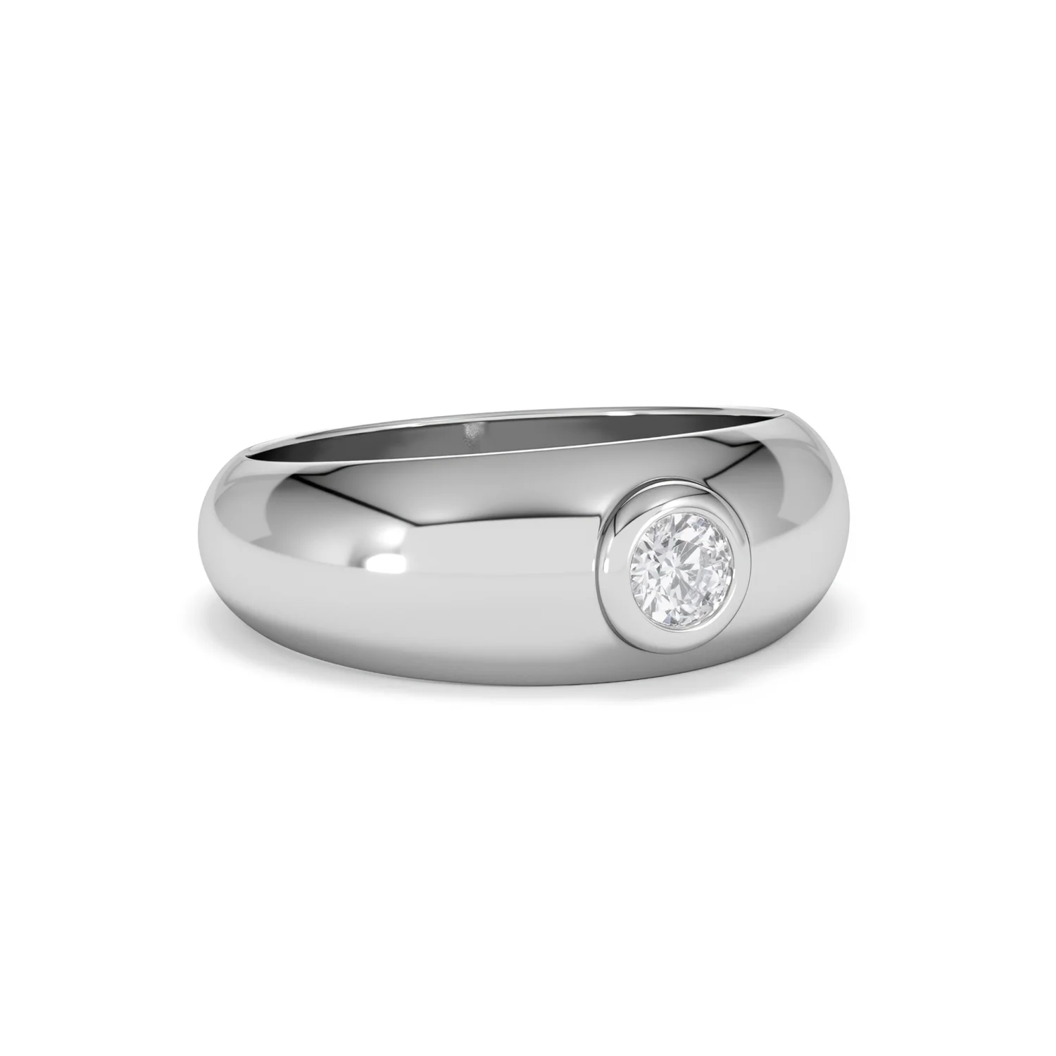 Lab Diamond Signet Ring 0.25ct in 925 Silver H/SI - Image 15