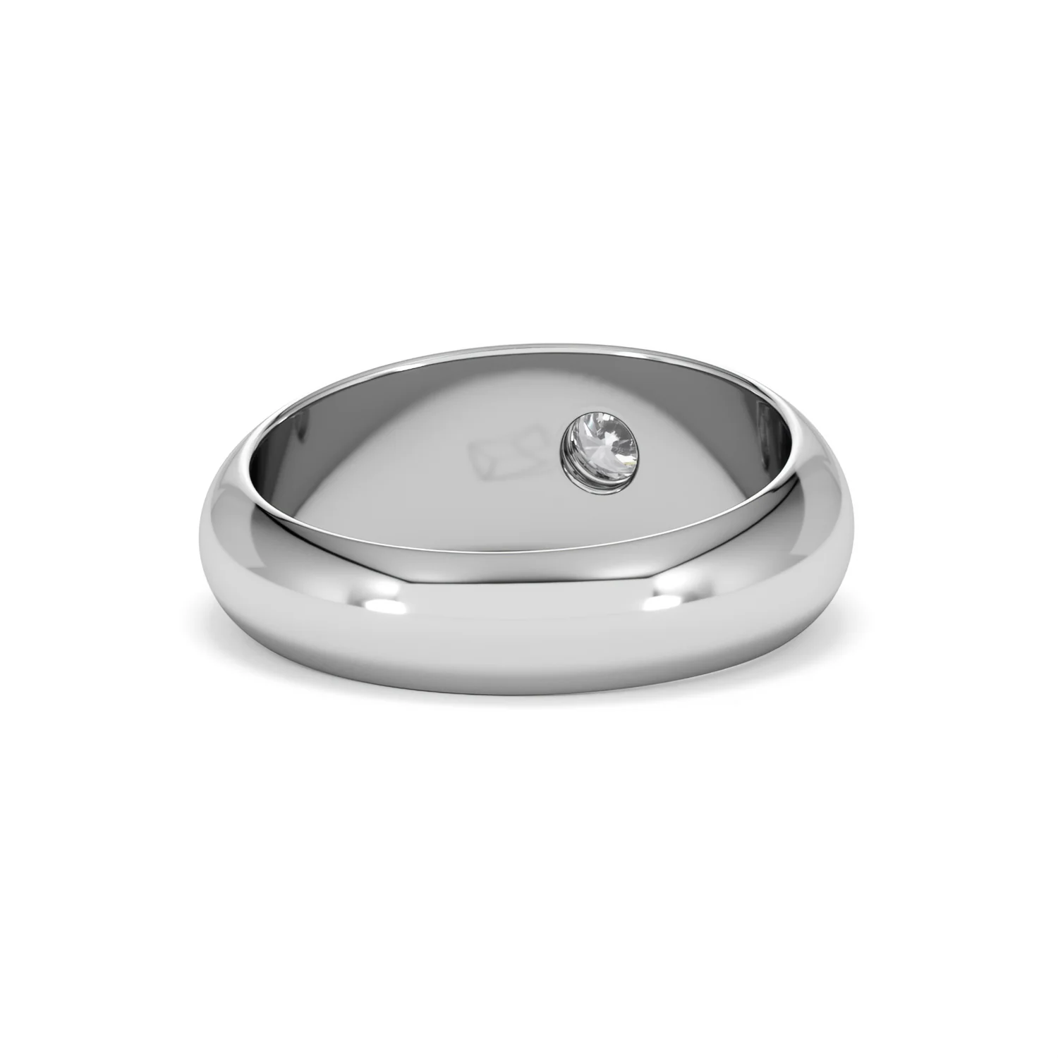 Lab Diamond Signet Ring 0.25ct in 925 Silver H/SI - Image 45