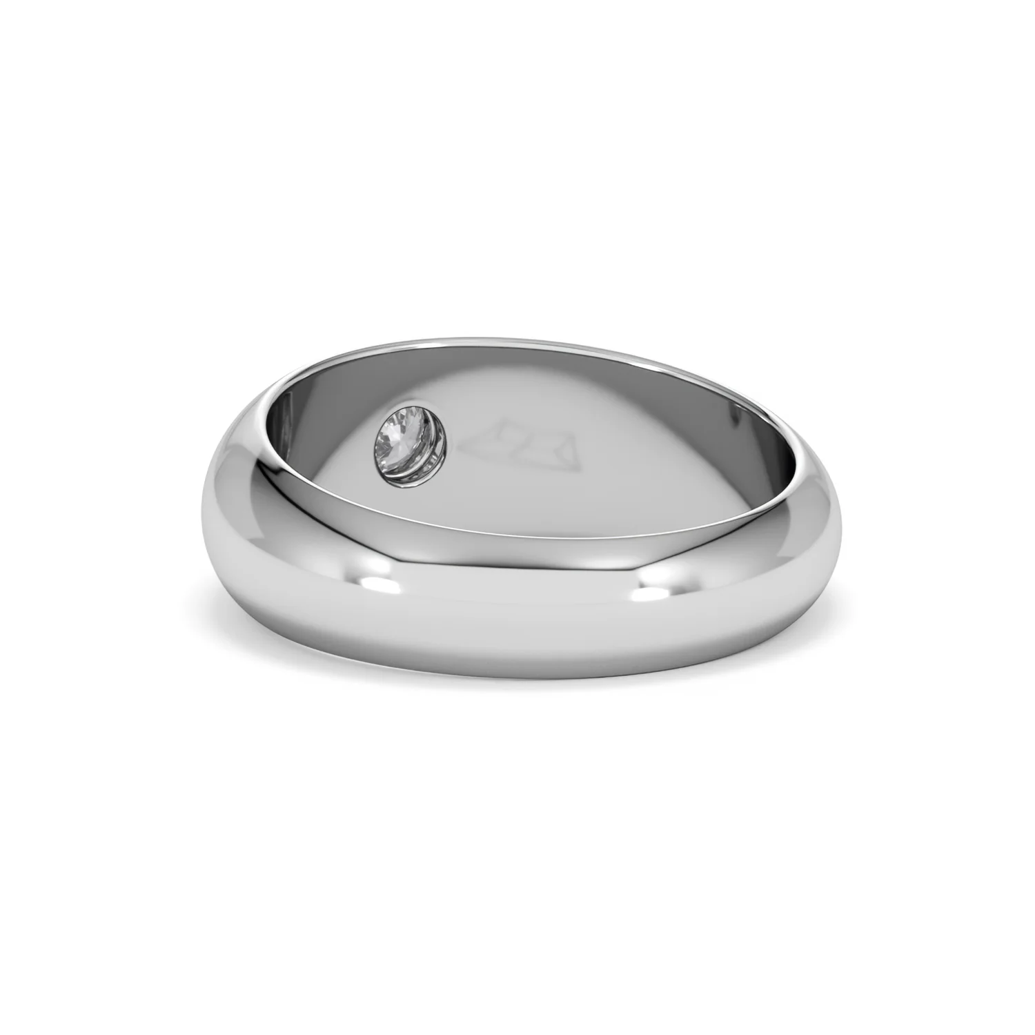 Lab Diamond Signet Ring 0.25ct in 925 Silver H/SI - Image 55