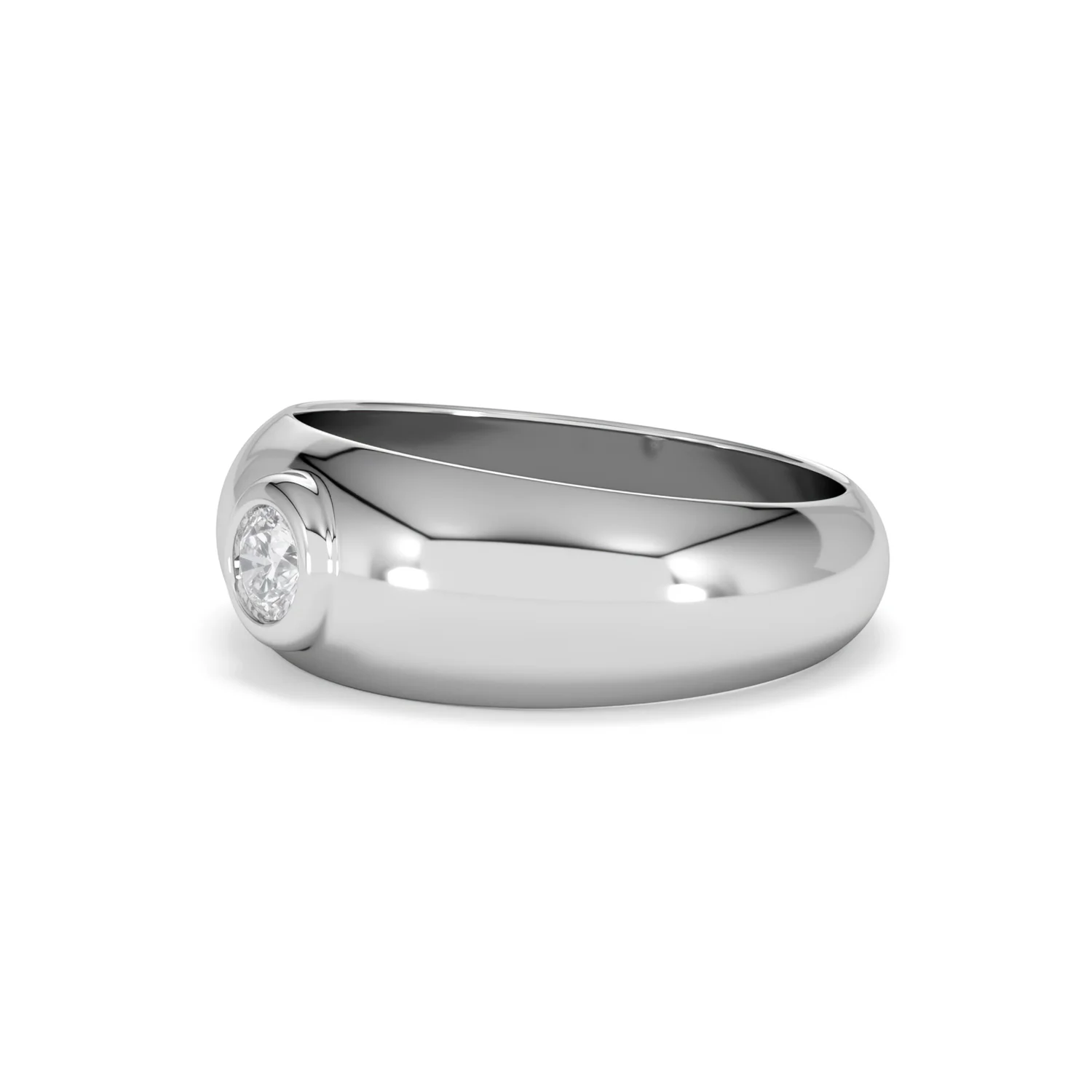 Lab Diamond Signet Ring 0.25ct in 925 Silver H/SI - Image 77