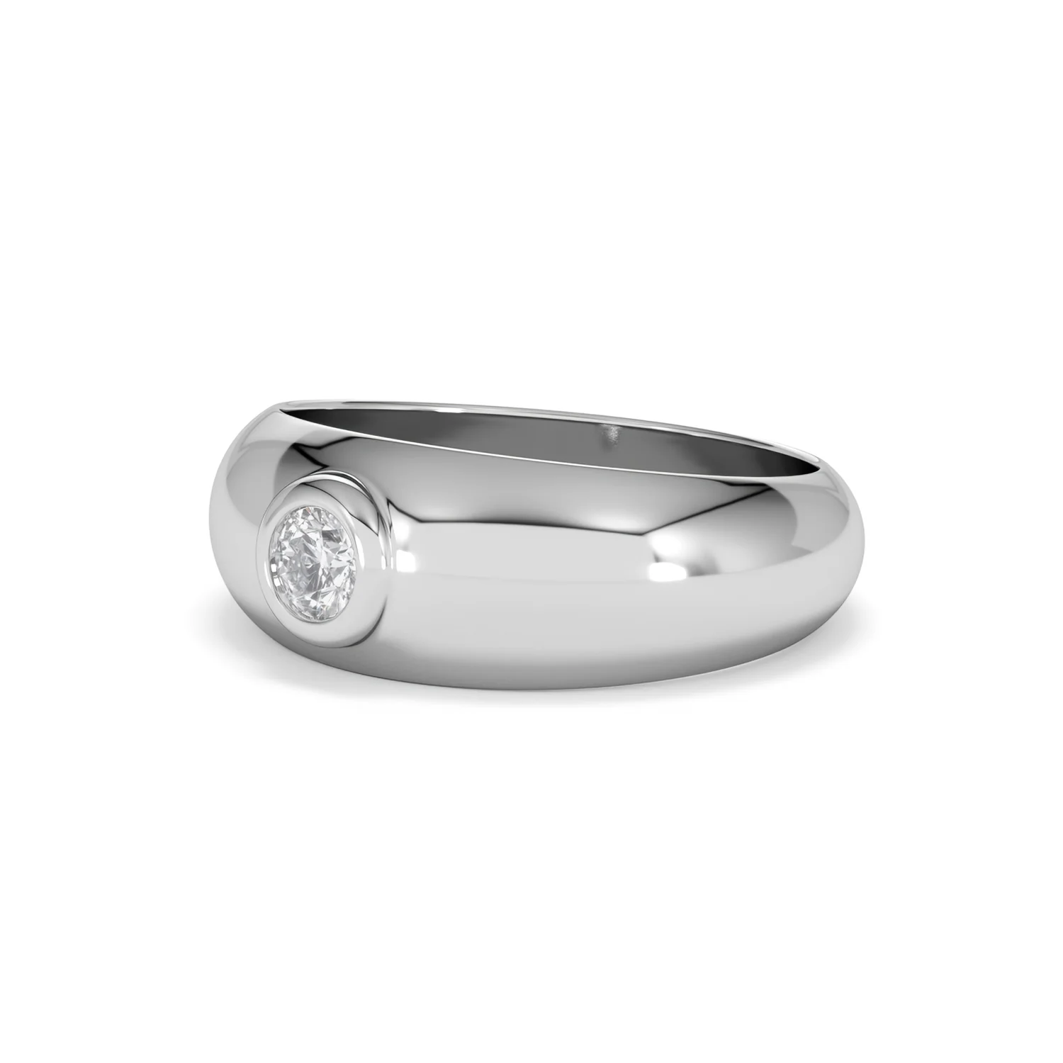 Lab Diamond Signet Ring 0.25ct in 925 Silver H/SI - Image 80