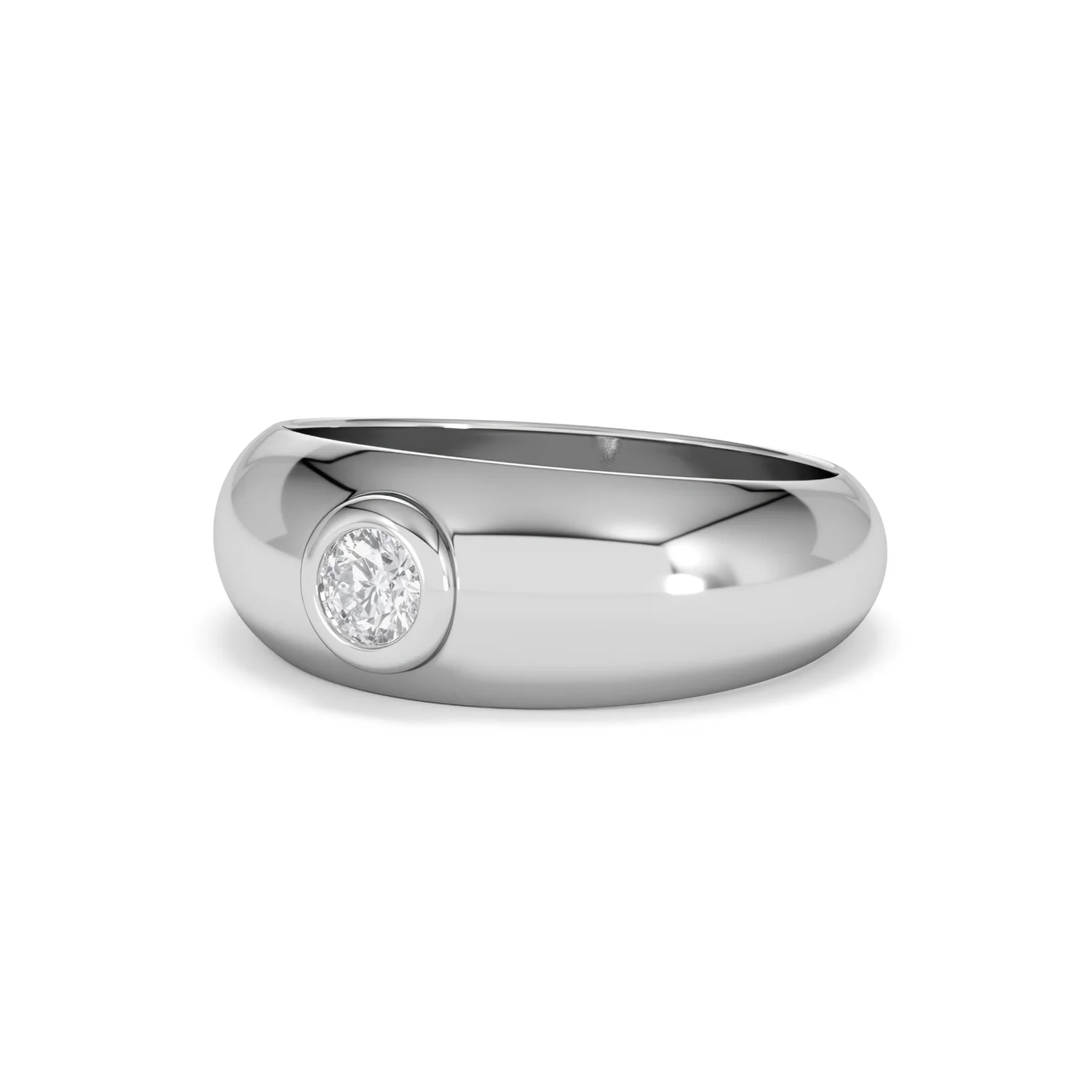 Lab Diamond Signet Ring 0.25ct in 925 Silver H/SI - Image 82