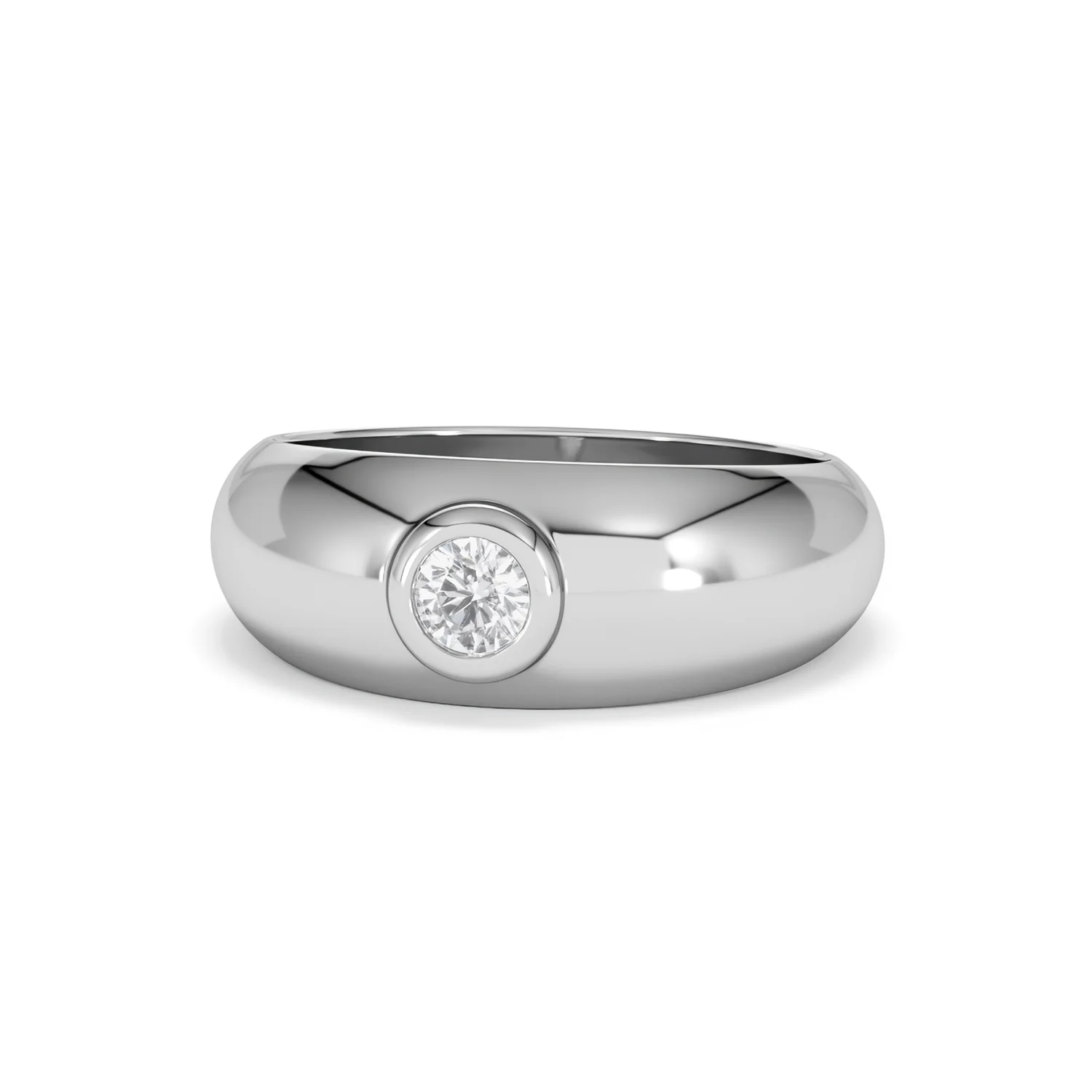 Lab Diamond Signet Ring 0.25ct in 925 Silver H/SI - Image 86